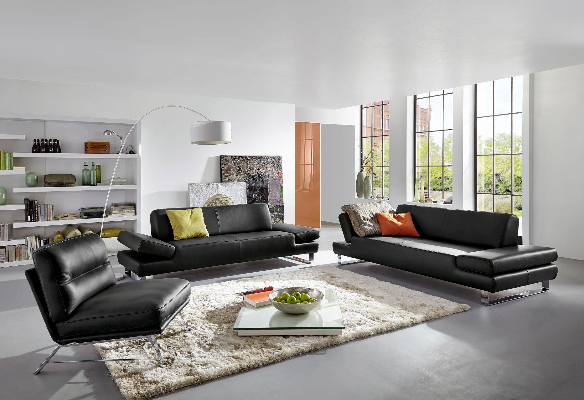 W.SCHILLIG 3-Sitzer "taboo Designsofa mit hohem Sitzkomfort, Breite 232cm, Sitztiefe 69cm" mit Übertiefe, inklusive Armlehnenverstellung
