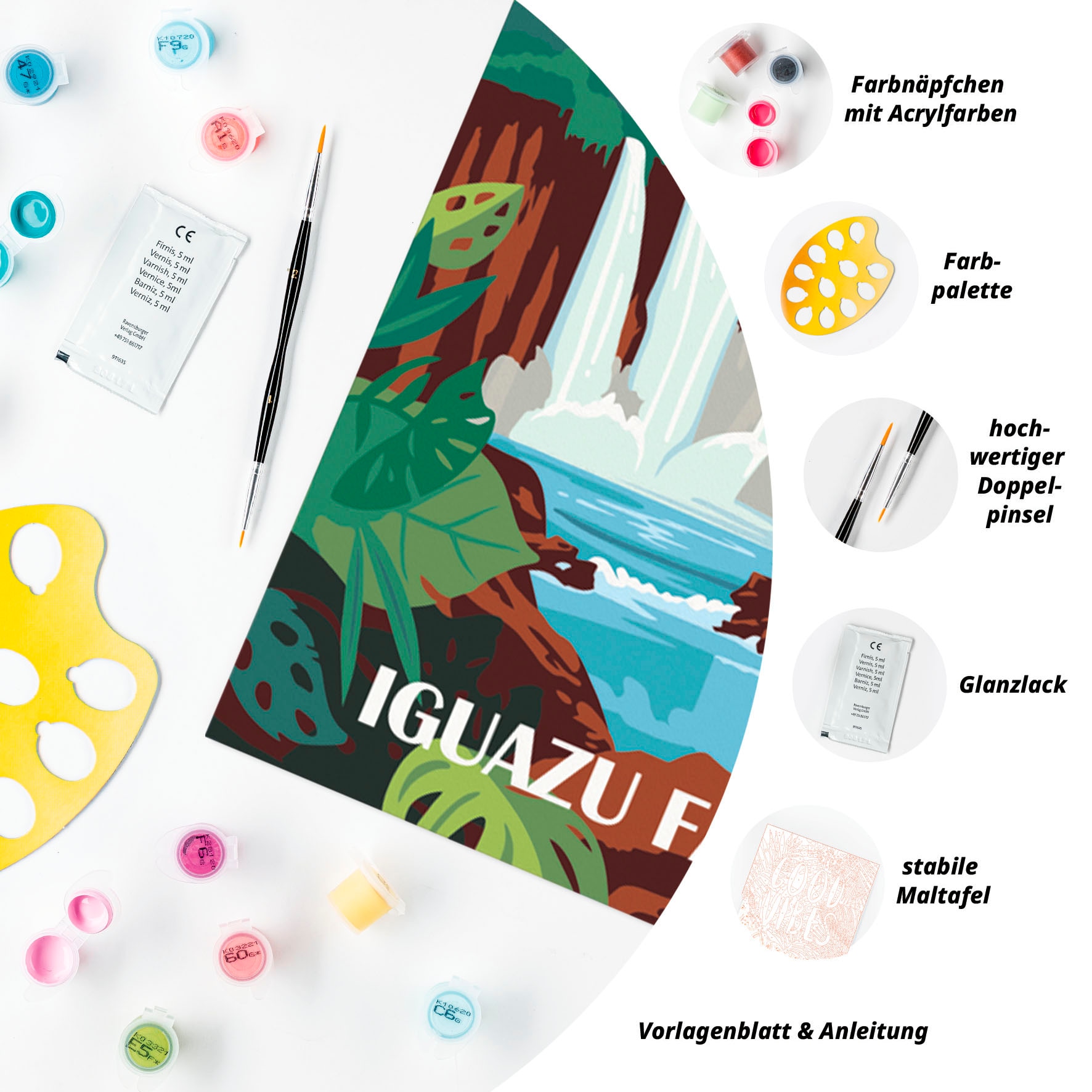 Ravensburger Malen nach Zahlen »CreArt, Adults Trend, Iguazu Wasserfälle«, für Erwachsene; Made in Europe