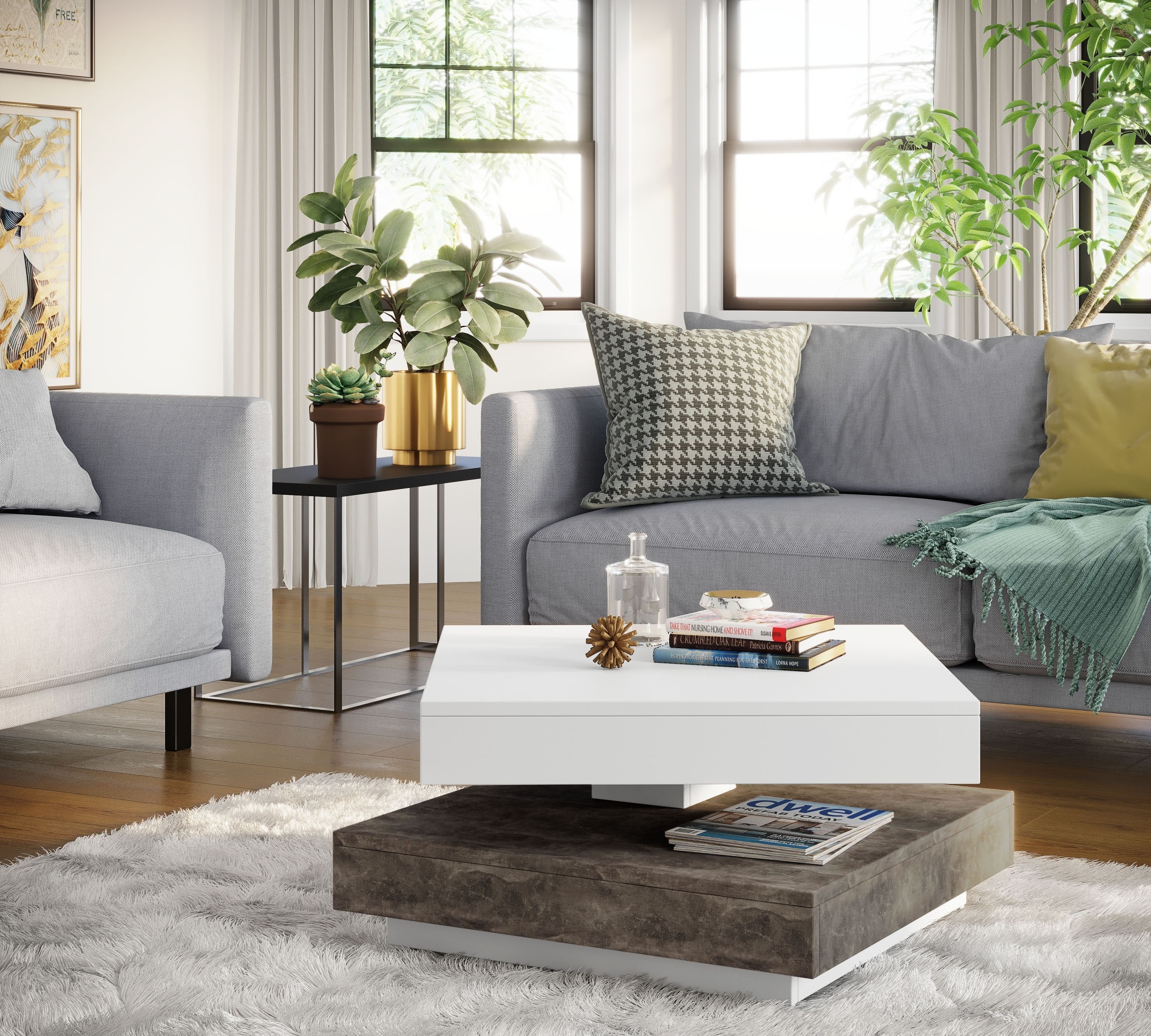 Home affaire Couchtisch "BEN" mit drehbarer Platte günstig online kaufen