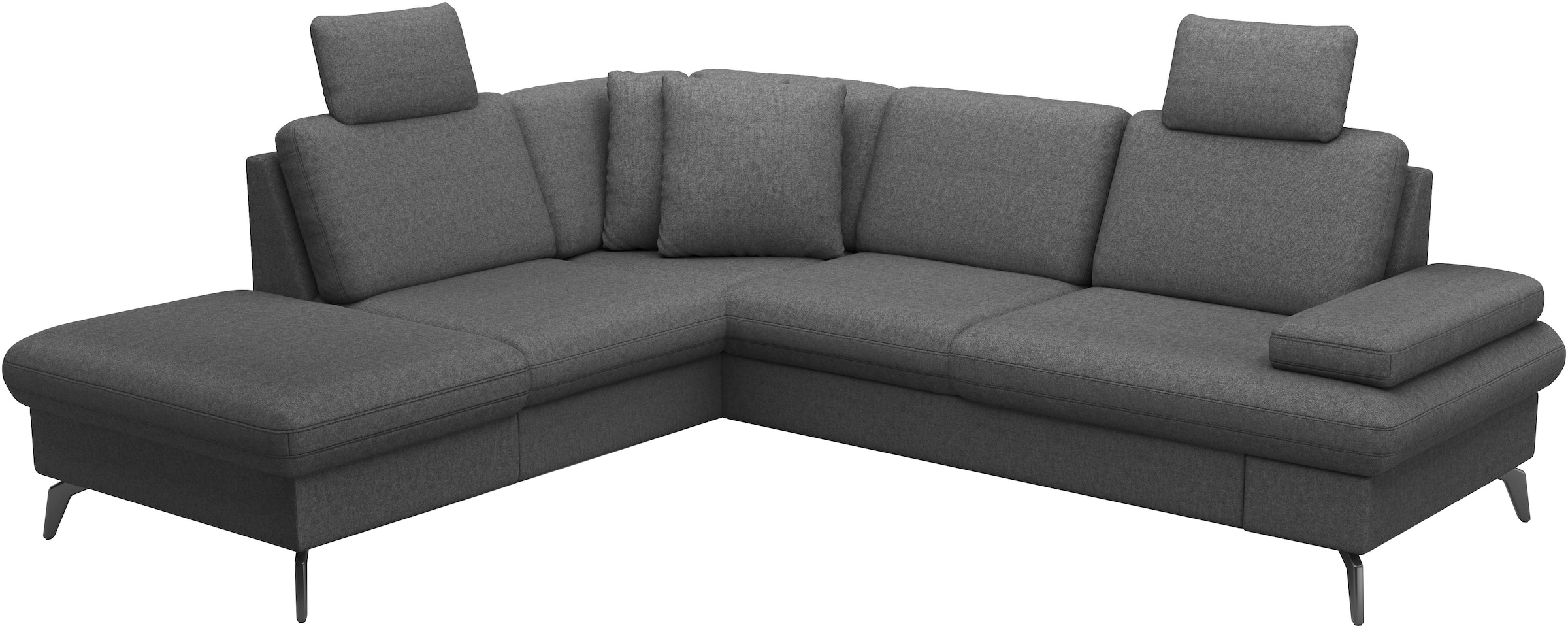 sit&more Ecksofa »Morris Jubi L-Form«, inkl. Armteilfunktion und 1 Zierkissen, wahlweise mit Bettfunktion
