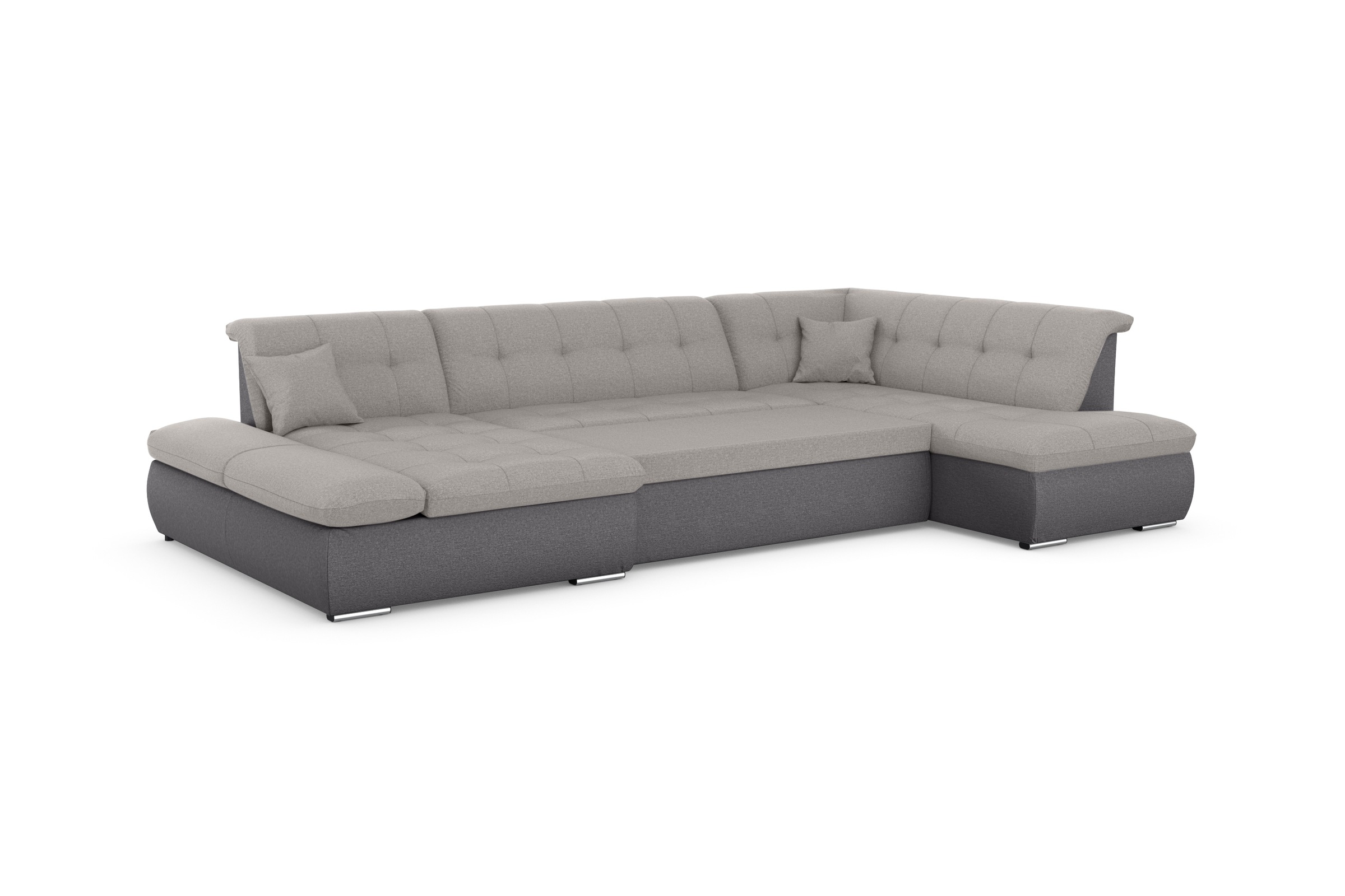 DOMO collection Wohnlandschaft »Moric U-Form auch in Cord«, im XXL-Format, wahlweise mit Bettfunktion und Armlehnenverstellung