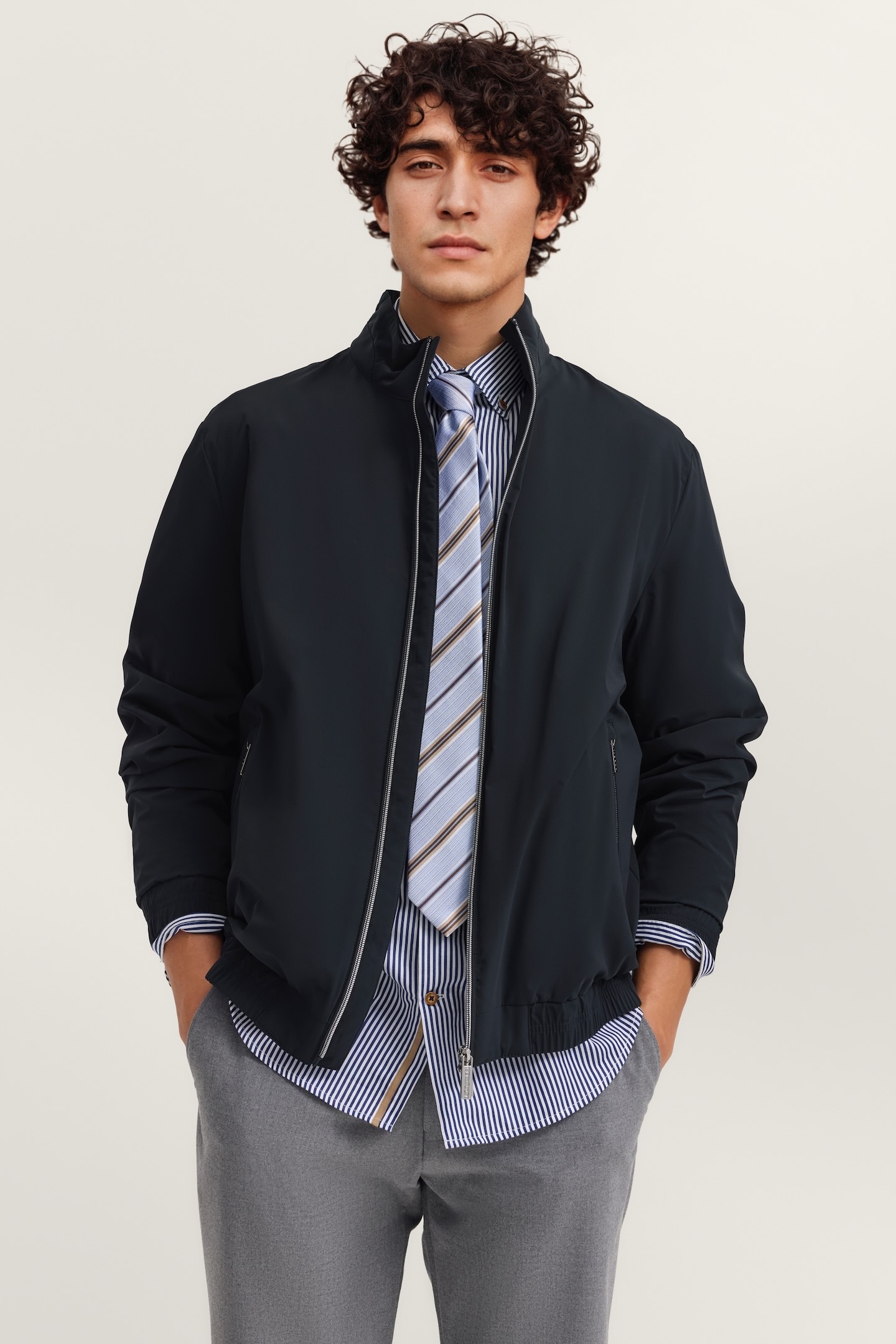 bugatti Blouson "Regular Fit" mit Stehkragen & Stretch-Funktion günstig online kaufen