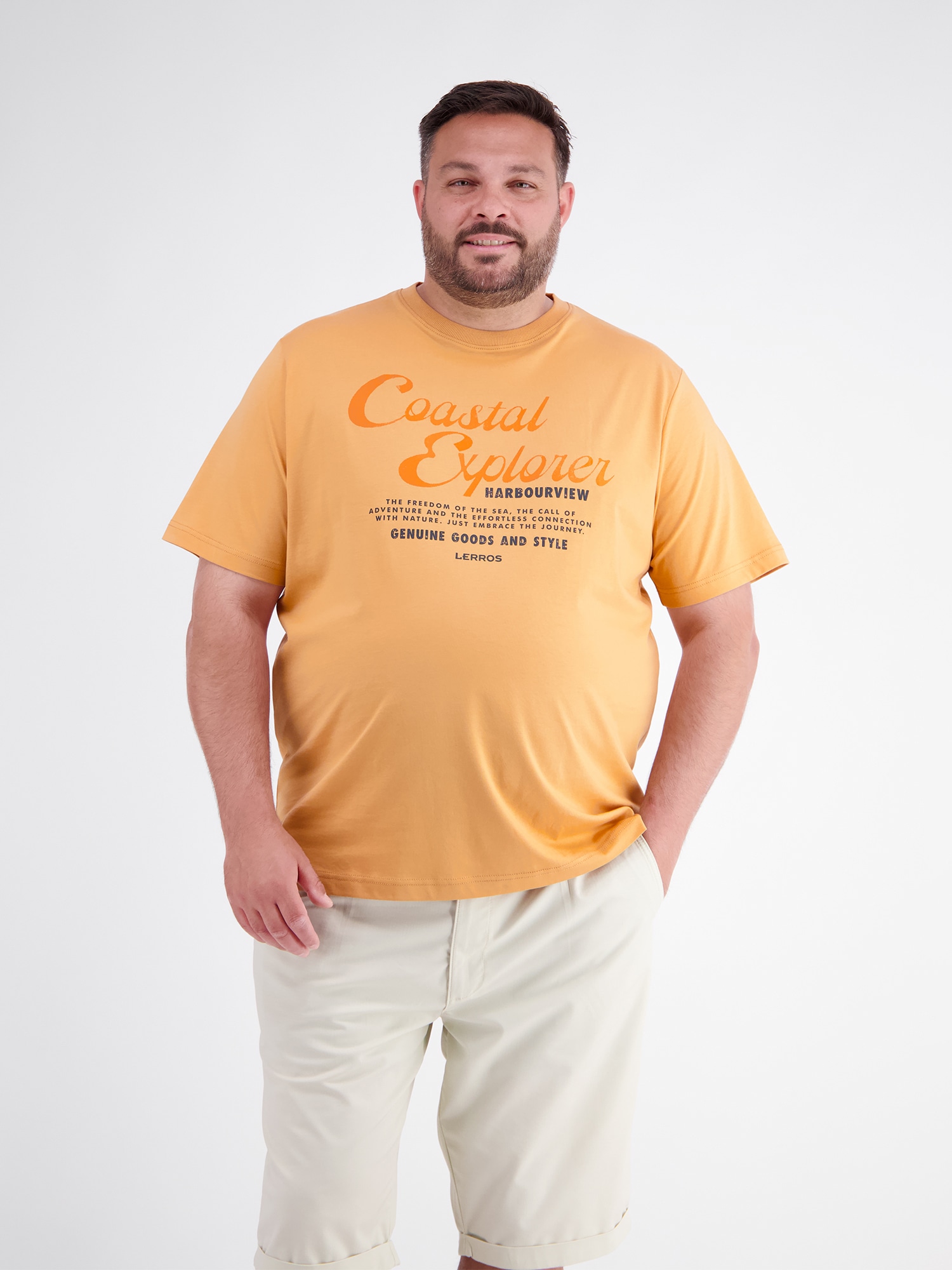 LERROS T-Shirt "T-Shirt aus 100 % Baumwolle, große Größen"