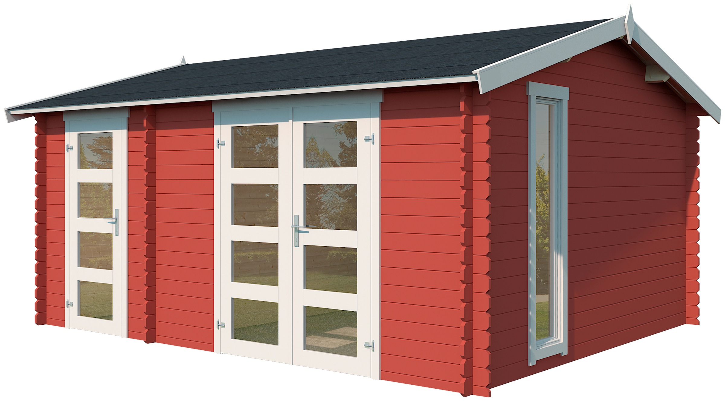 LASITA MAJA Gartenhaus "Carroz 2" Blochbohlenhaus 28mm 2-Raum, Fundamentmas günstig online kaufen