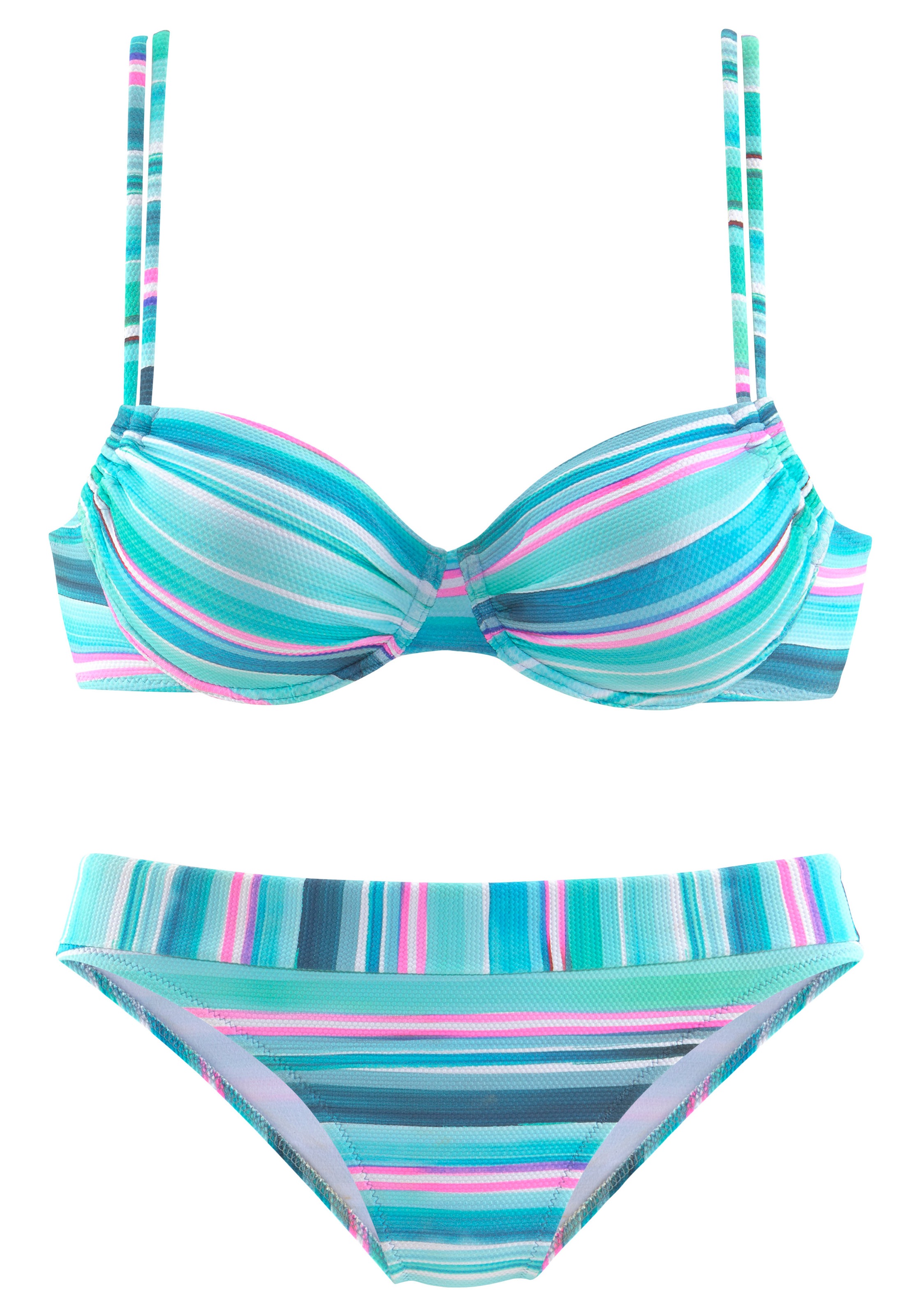 Venice Beach Bügel-Bikini in gestreifter Piqué-Qualität günstig online kaufen
