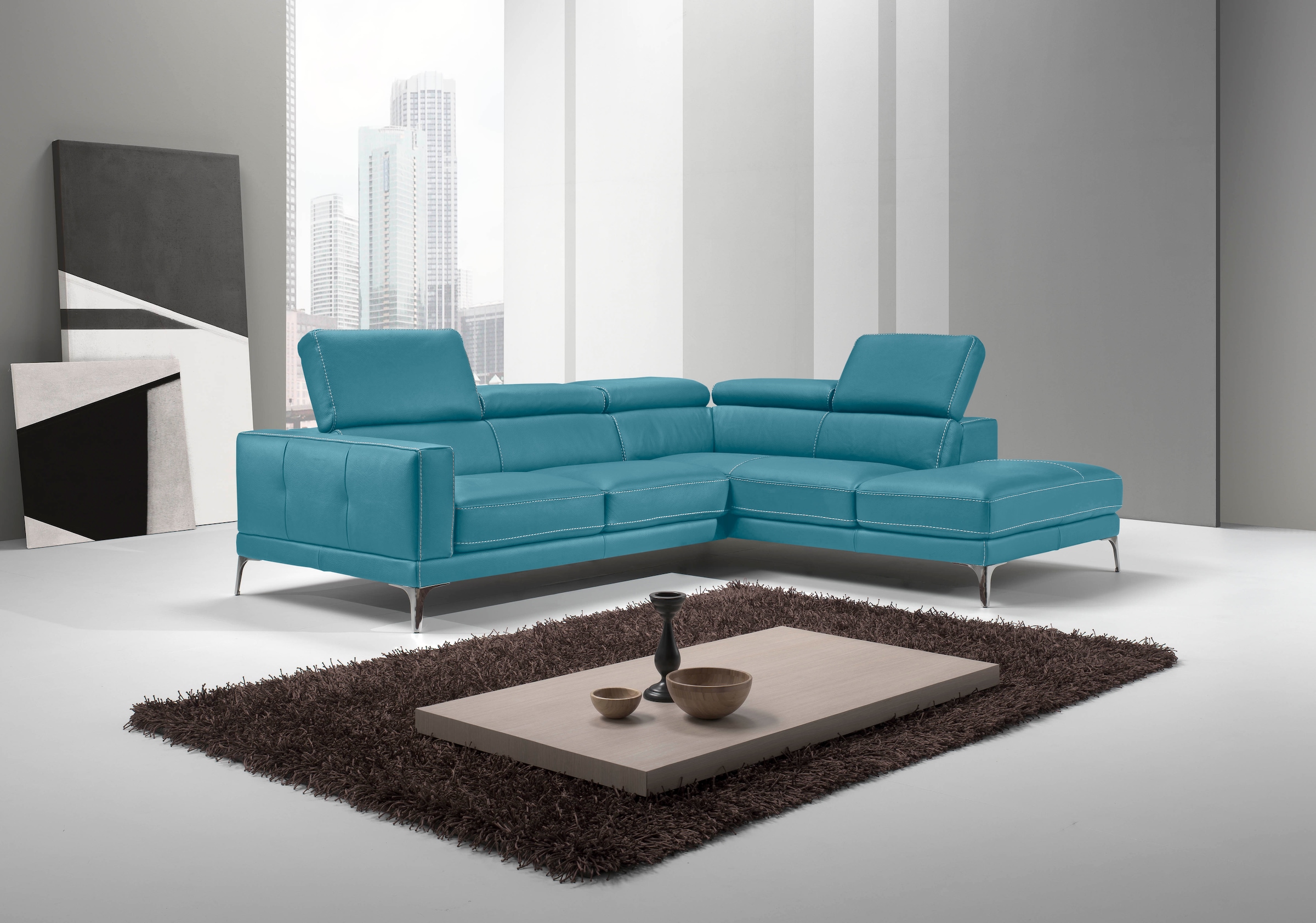 Egoitaliano Ecksofa "Claudie, Designsofa mit extrakomfortablem Sitzkomfort, L-Form" Inkl. Kopfteilverstellung, L-Form