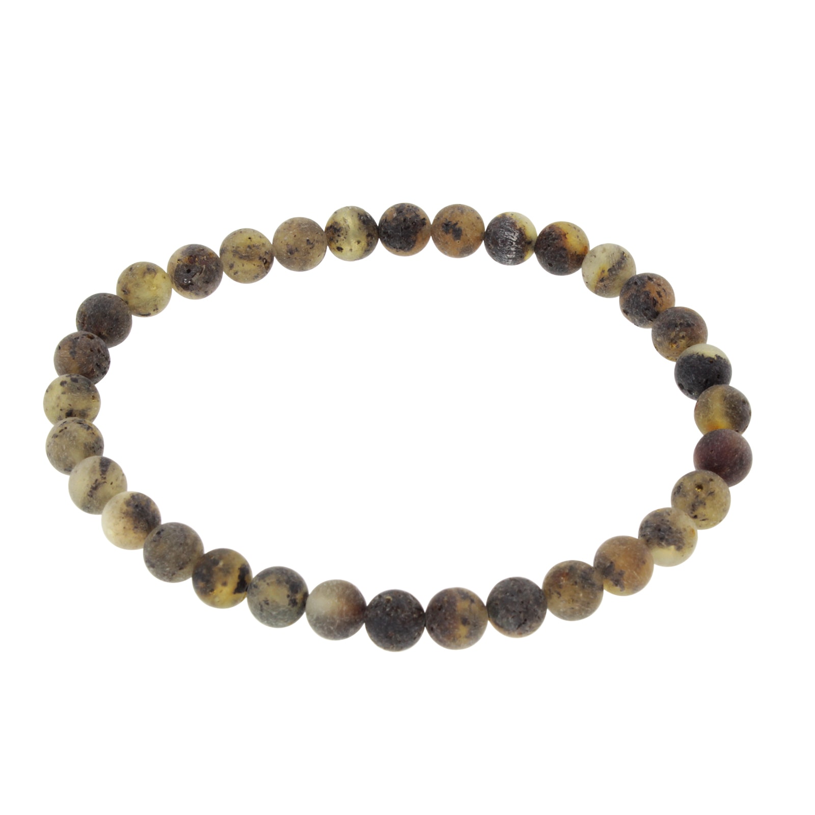 Armband OSTSEE-SCHMUCK "Ostsee-Schmuck Armband Kugel 6 mm Armband Kugel 6 mm", schwarz, Armbänder, Damen, 19cm, Bernstein, Armband 4