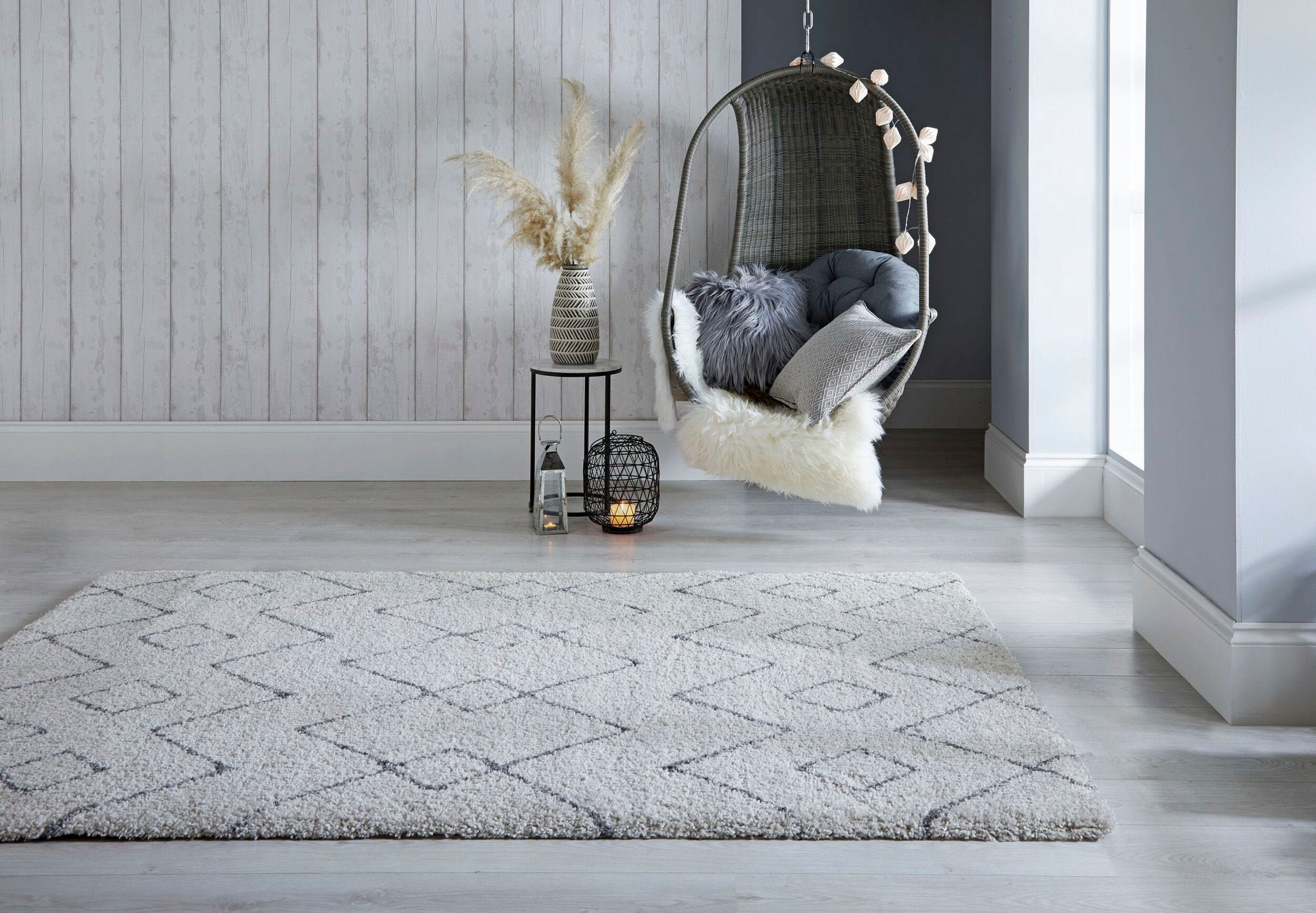 FLAIR RUGS Hochflor-Teppich "Imari" rechteckig 30 mm Höhe Shaggy Berber Opt günstig online kaufen