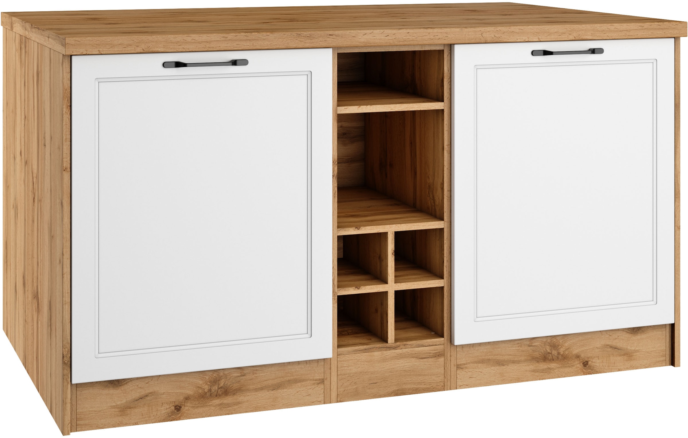 KOCHSTATION Kücheninsel "KS-Lana, Breite 153 cm", MDF-Fronten, Arbeitsplatte 38mm stark