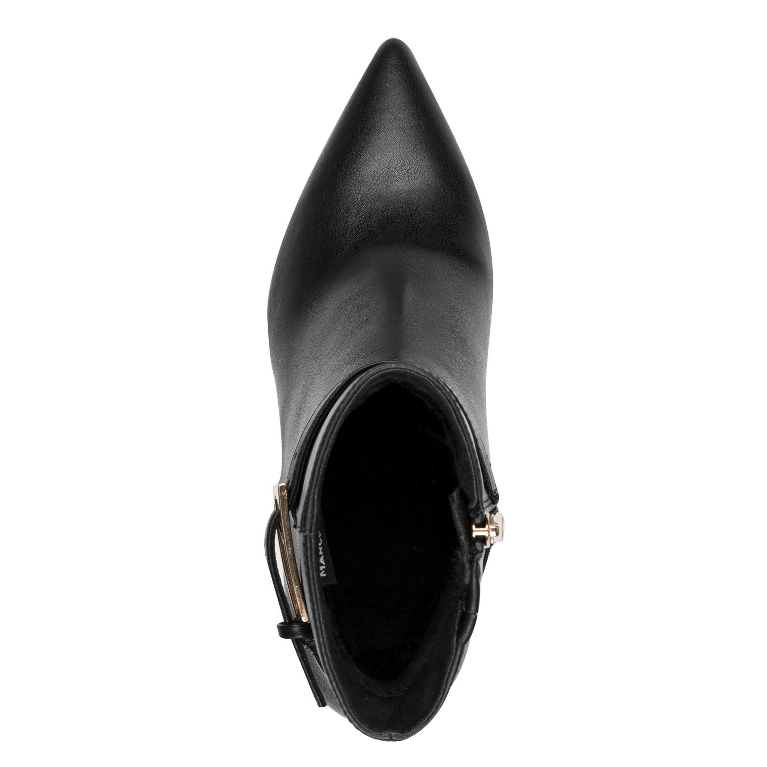 MARCO TOZZI Stiefelette, Abendschuh, Partyschuh mit goldfarbener Zierschnalle