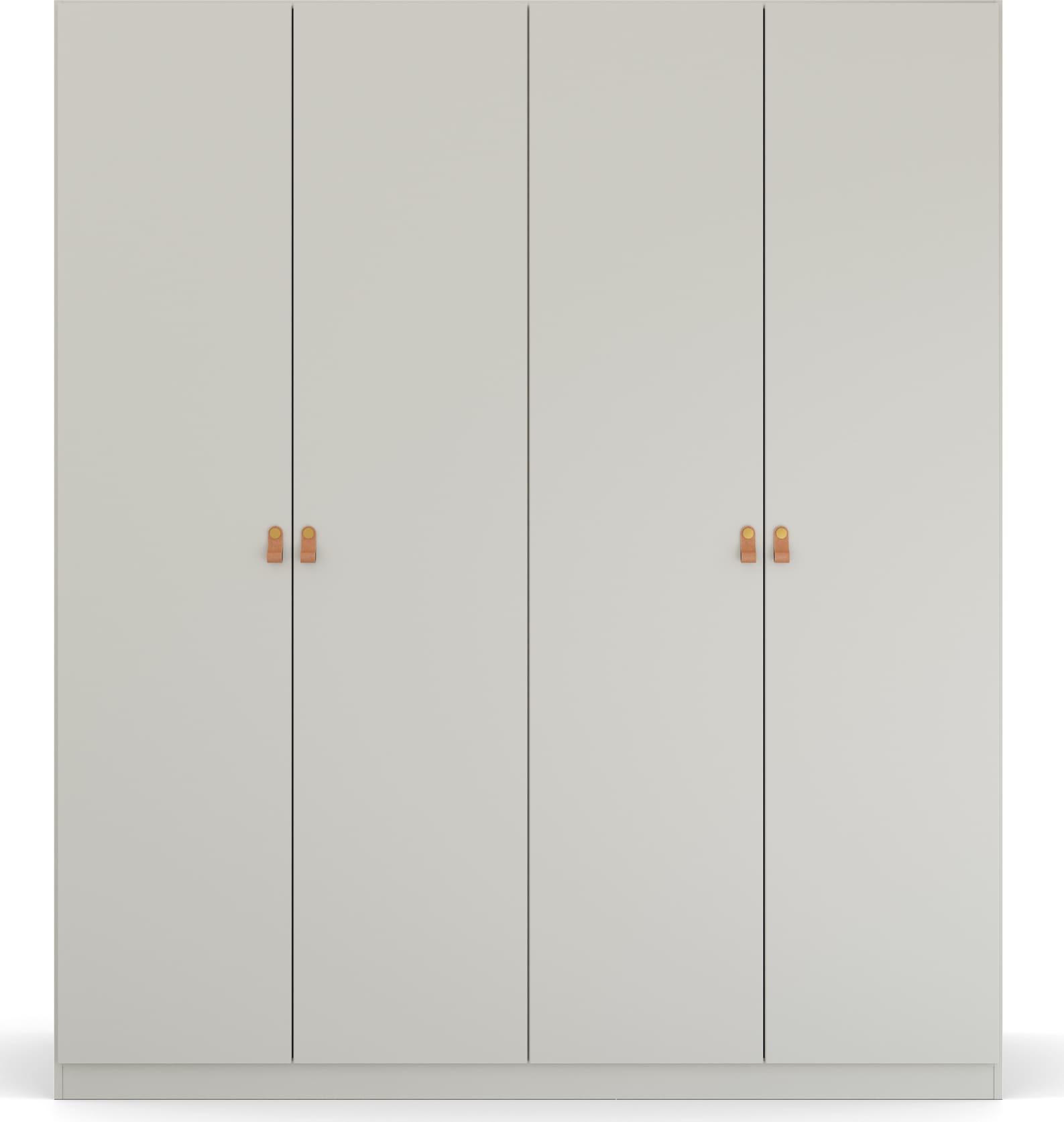 rauch Drehtürenschrank »Homey by Quadra Spin«, mit Grifflaschen aus weichem, cognacbraunem Leder