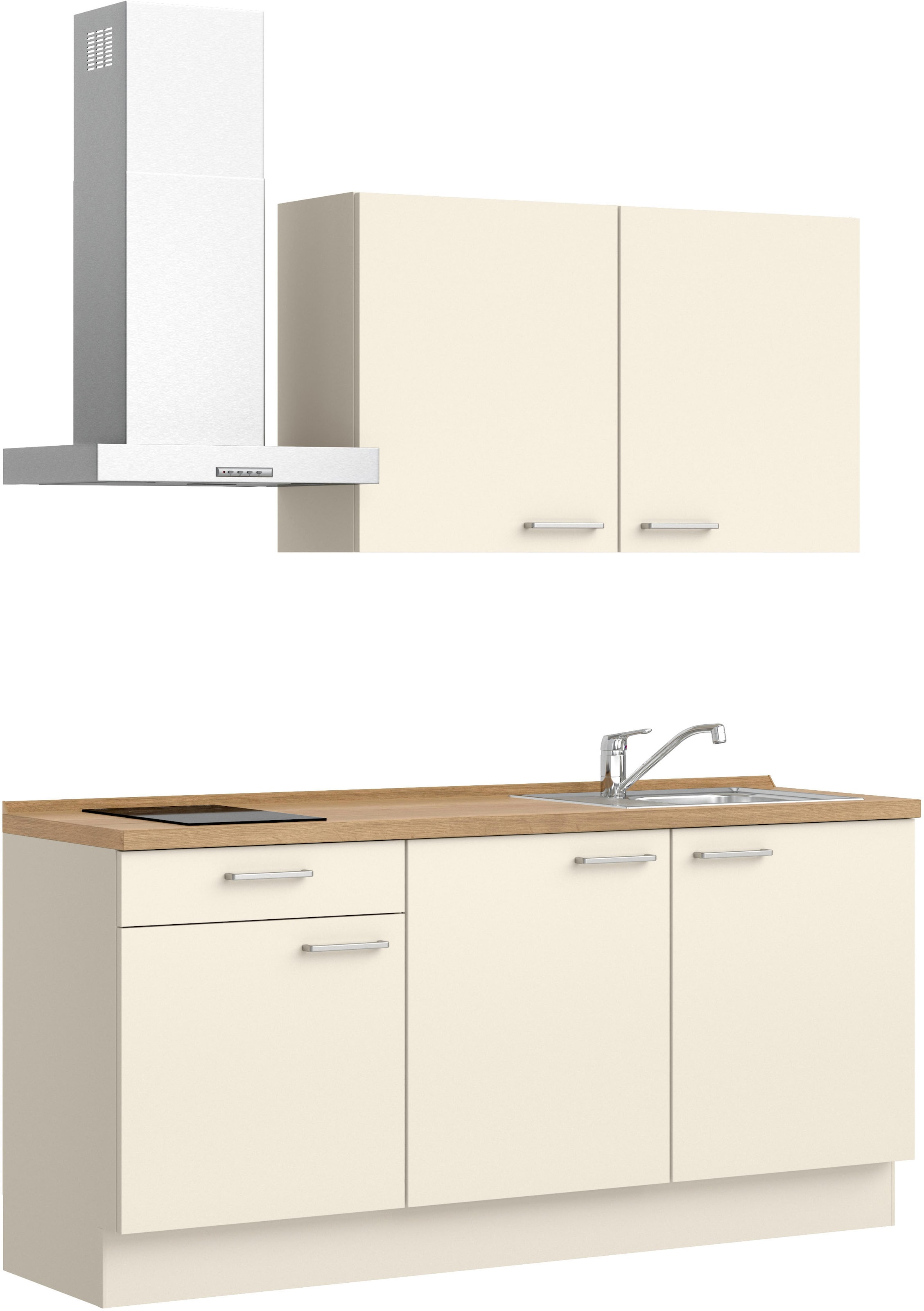 nobilia® Küchenzeile »"Touch I"« vormontiert, Ausrichtung wählbar, Breite 180 cm, wahlw. mit E-Geräten