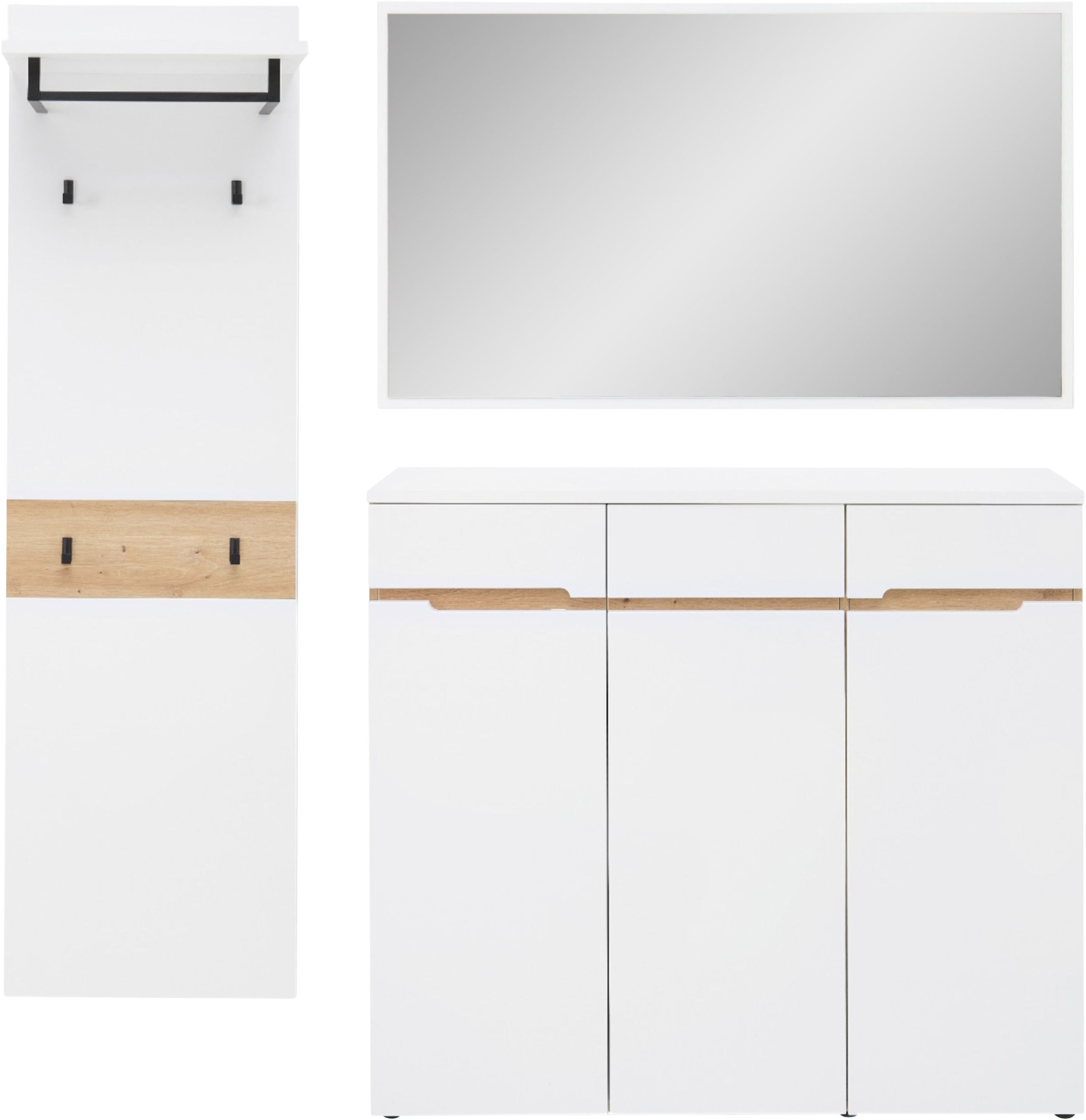 Innostyle Garderoben-Set "Memphis Garderoben Set, 181x190x38cm (B/H/T)" 3 S günstig online kaufen