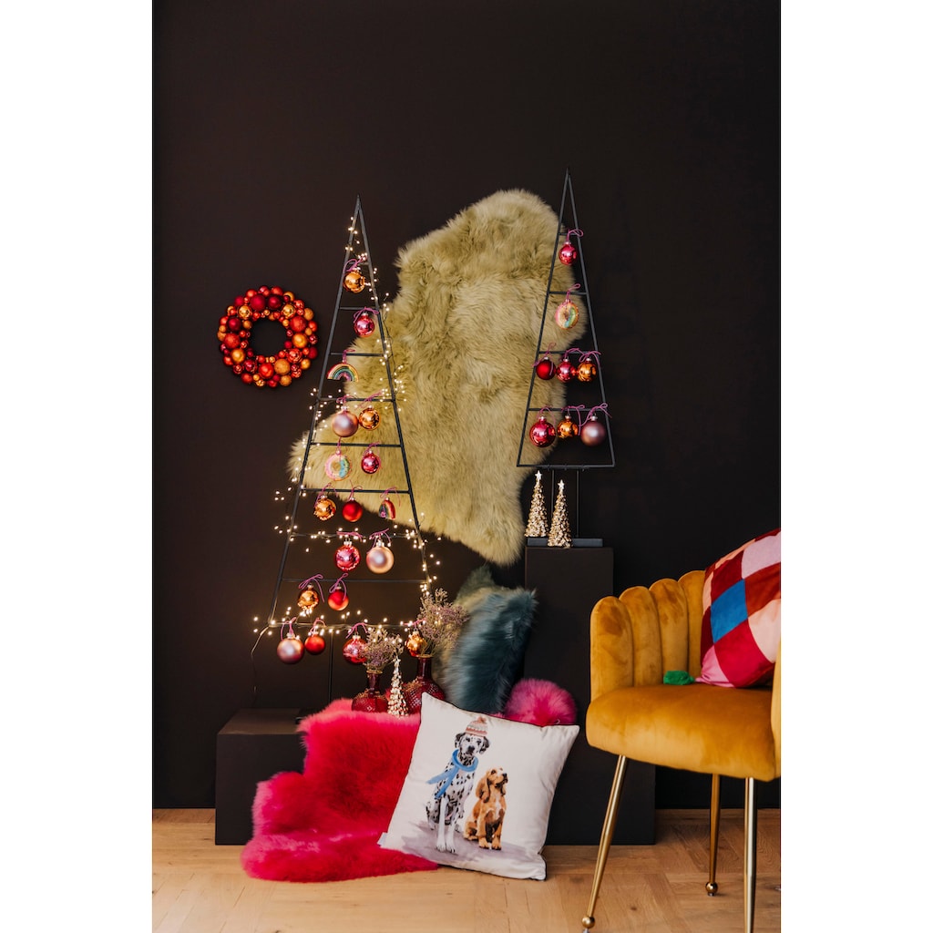 CHRISTMAS GOODS by Inge Tischvase, (Set, 2 St.), mit Rautemuster, Höhe ca. 15 cm und 18 cm