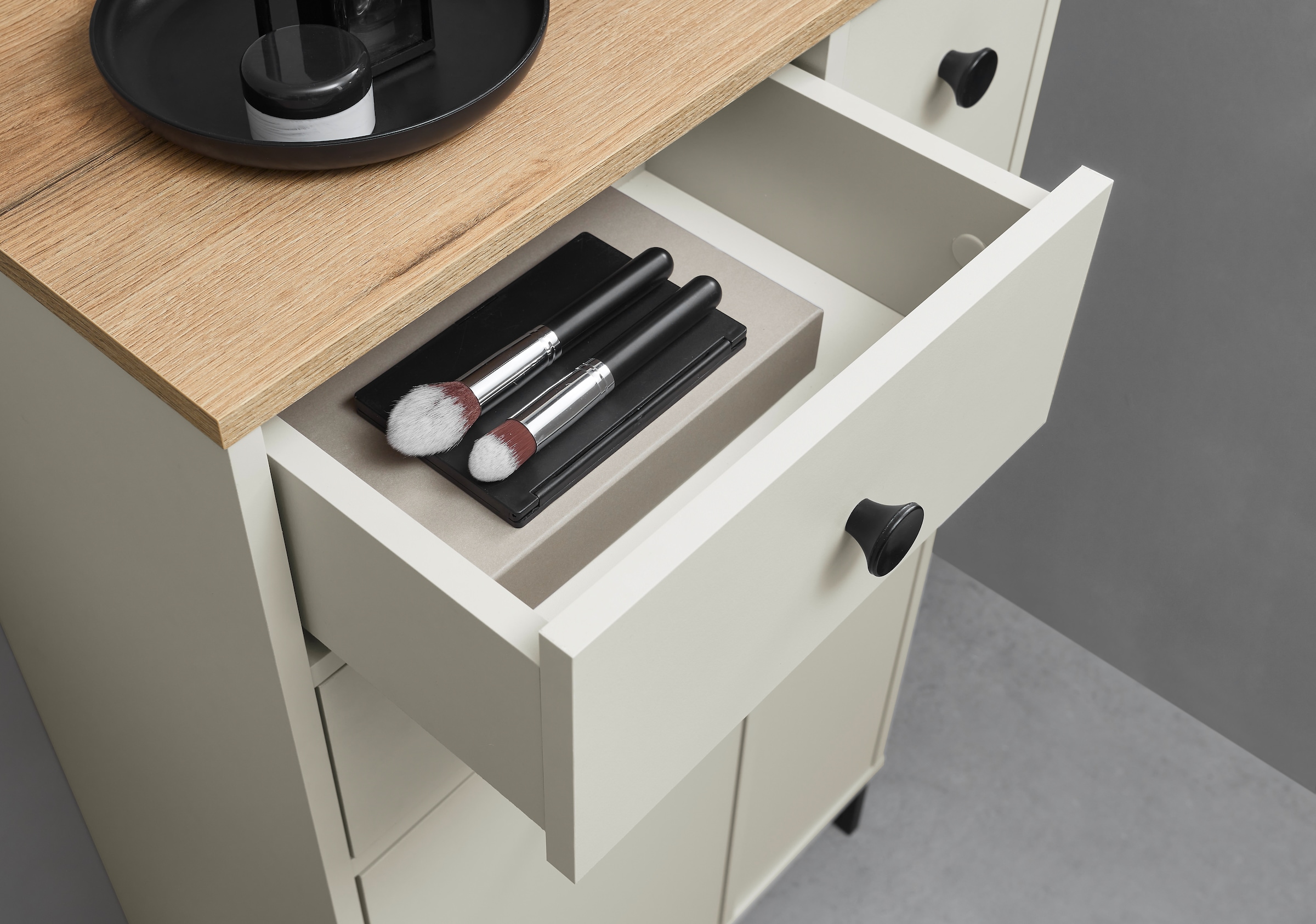 BASIC by Balculina Midischrank »Linea« 1 Stk. tlg. Breite 38cm, U-Profil Füße, Unterflurauszug