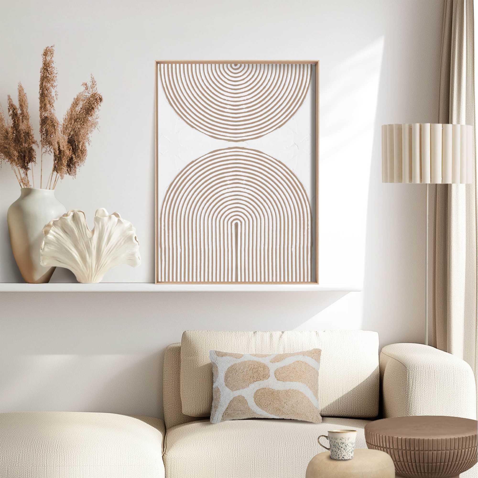 Reinders! Wandbild »Reliefbögen«, Wohnzimmer - Beige - MDF - Abstrakt - 30x40 cm