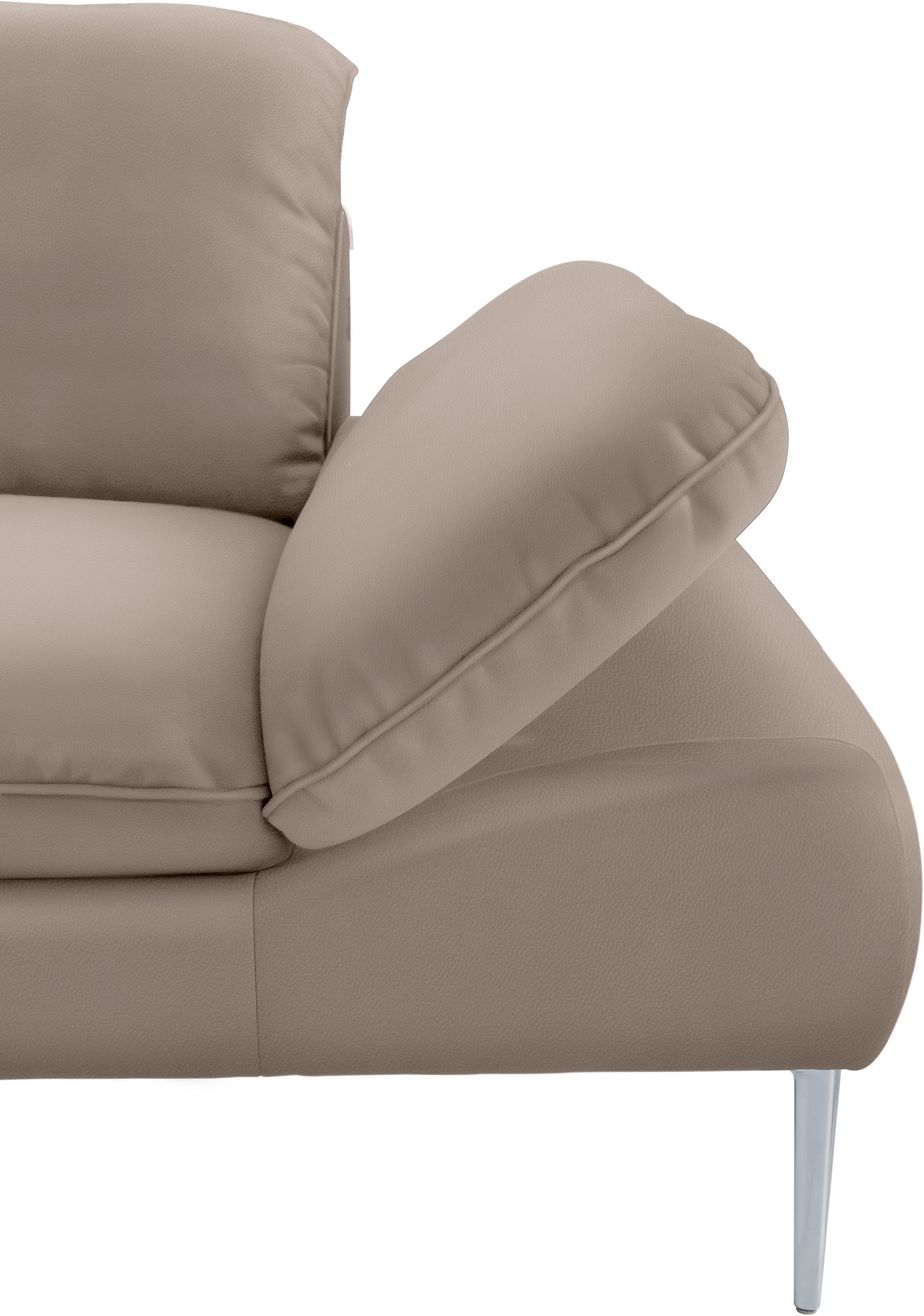 W.SCHILLIG Ecksofa »enjoy&MORE, Designsofa, elegant und bequem, L-Form«, mit Sitztiefenverstellung, Füße silber matt, Breite 310 cm