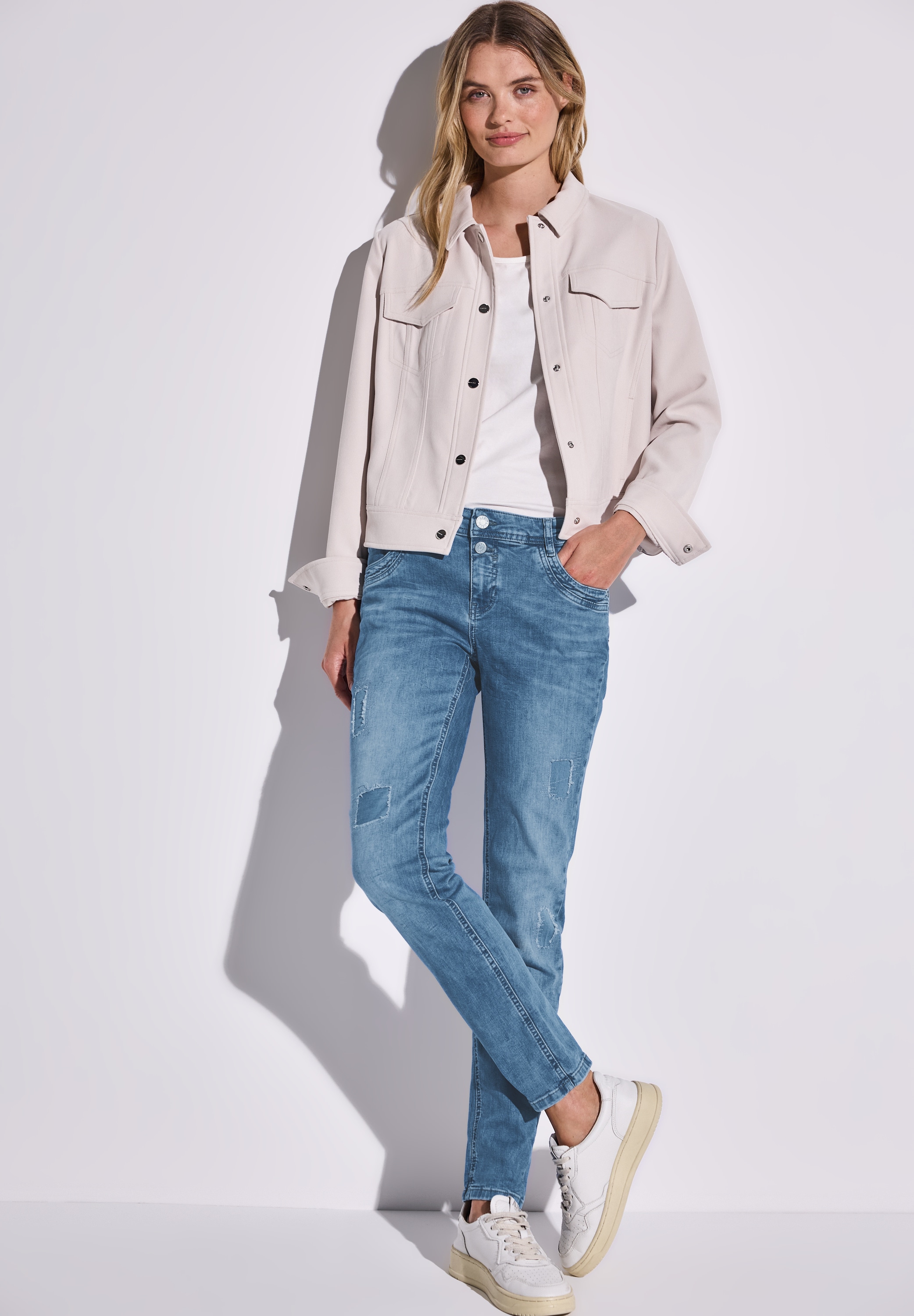 STREET ONE 5-Pocket-Jeans »Style Jane«, im Destroyed-Look