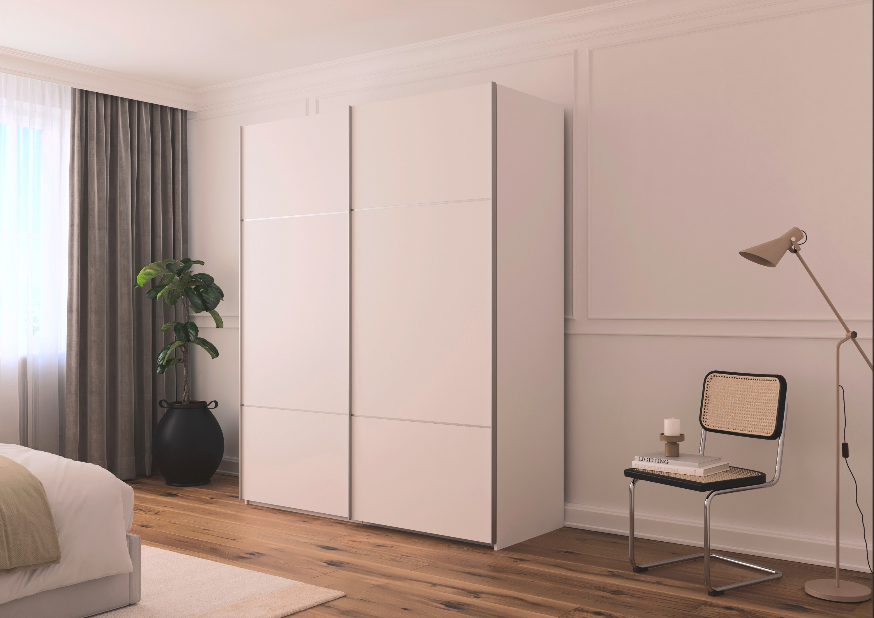 Thumbnail - rauch Schwebetürenschrank "Kleiderschrank Schrank Garderobe Schlafzimmerschrank SCALE-TRIO", edle dreigeteilte Front, 2 ...