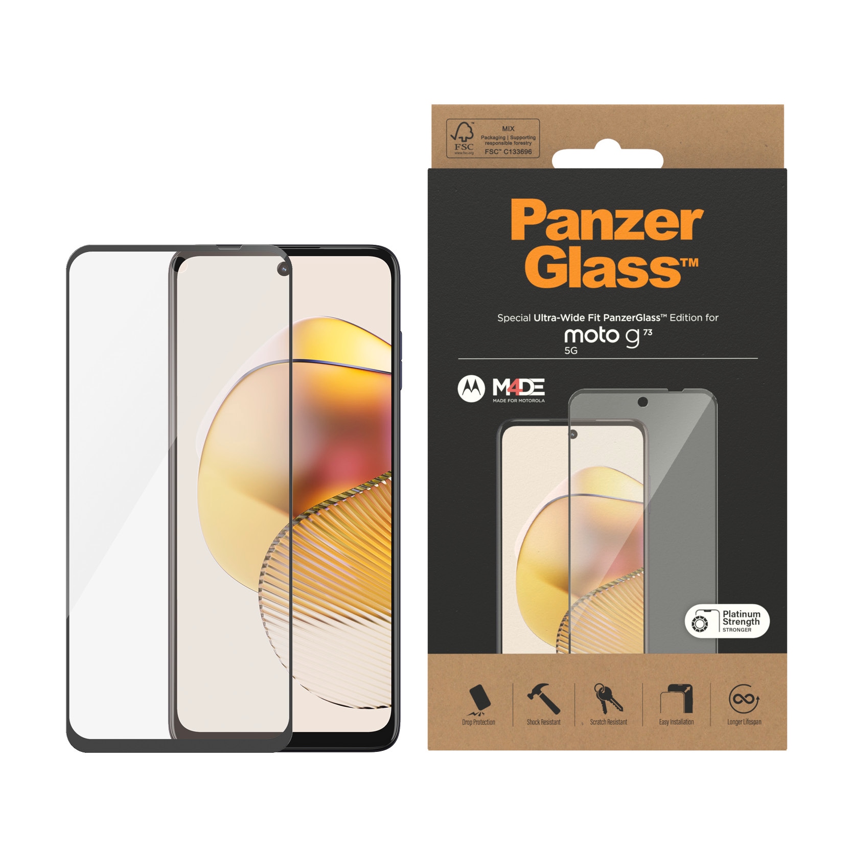 Displayschutzglas »Screen Protector Ultra Wide Fit«, für Motorola moto g73 5G