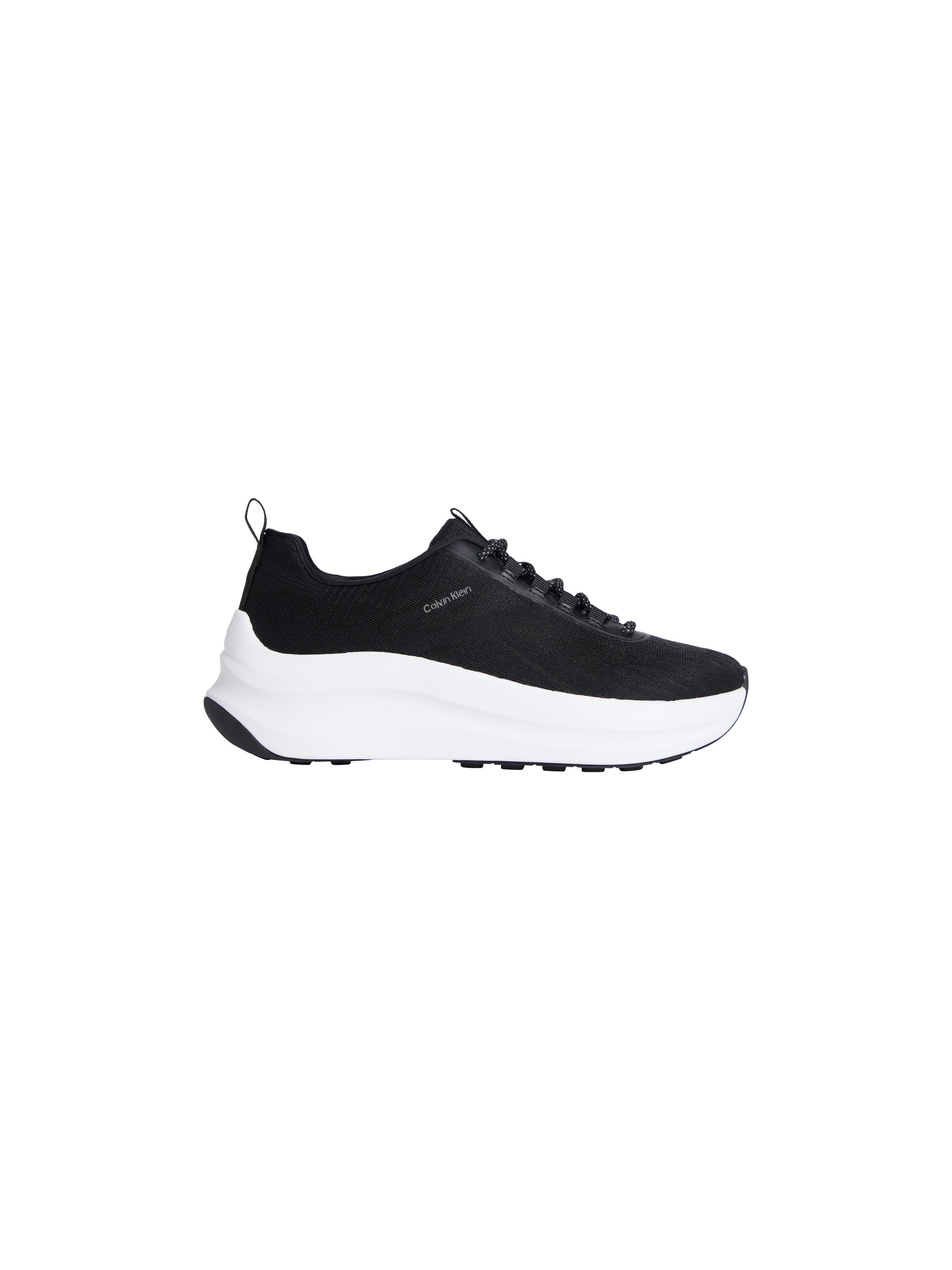 Plateausneaker CALVIN KLEIN "CHUNKY RUN CKSTRIPE LUP SP KN", Herren, Gr. 39, schwarz, Textil, unifarben mit Farbeinsatz, Basic, Schuhe Plateausneaker, Chunky-Sneaker, Halbschuh, Schnürer mit Logoschriftzug 3
