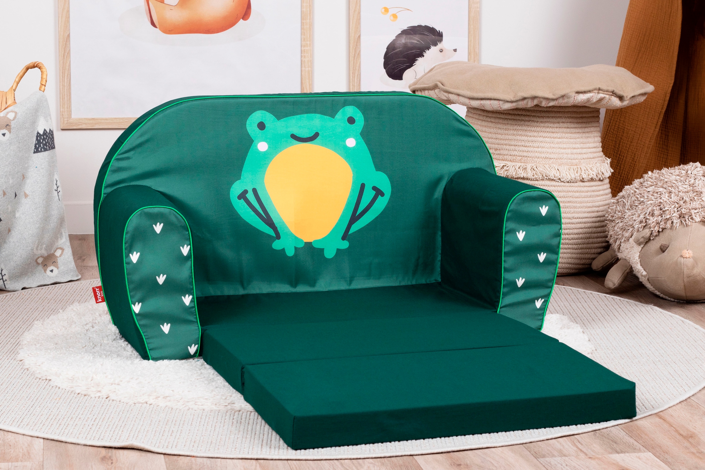 Knorrtoys® Sofa »Green frog« für Kinder; Made in Europe