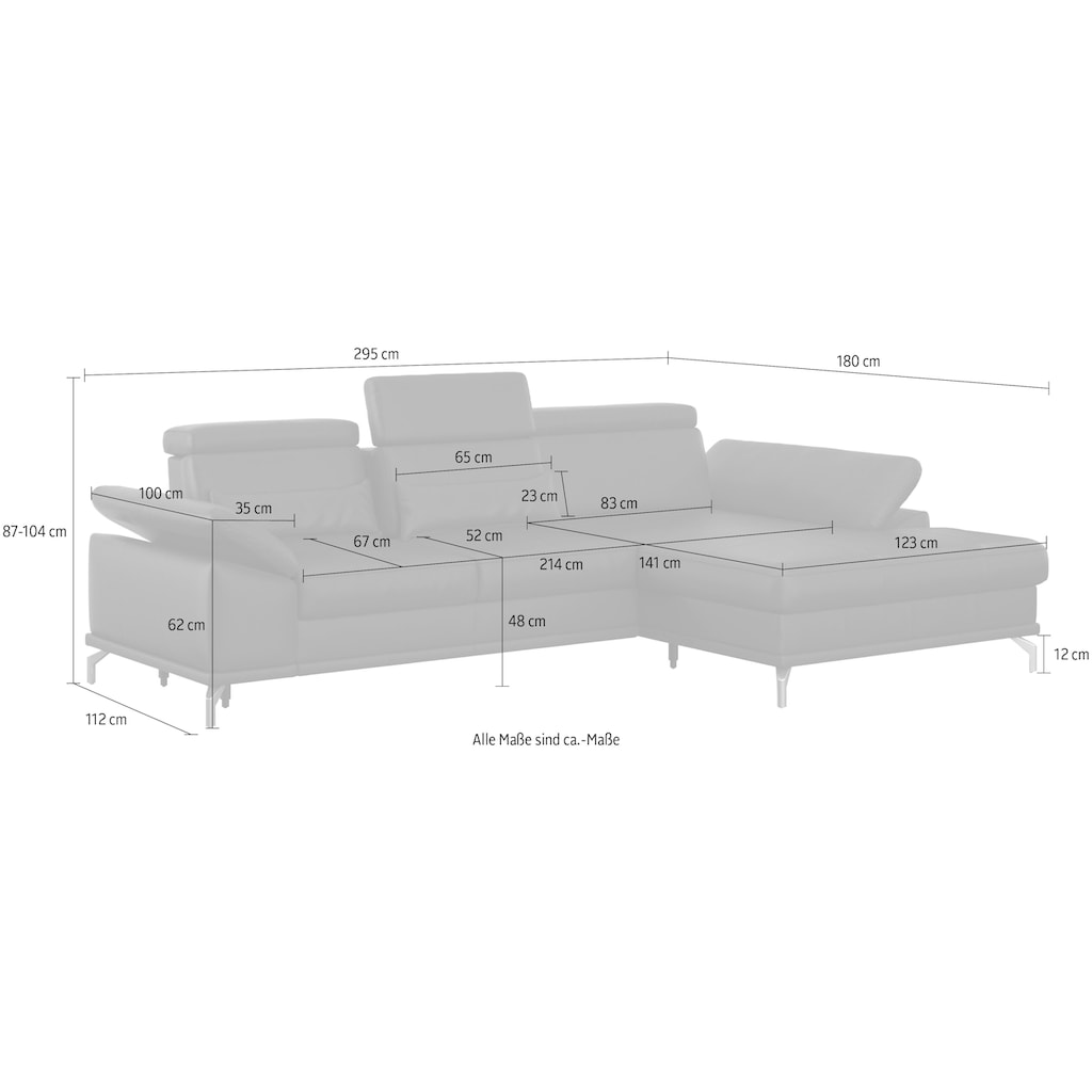 sit&more Ecksofa »Cabrio L-Form«