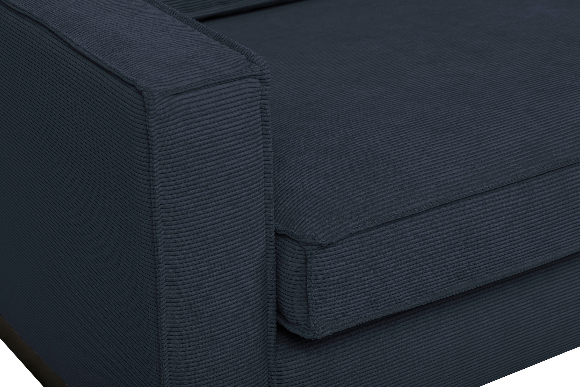 Places of Style Ecksofa »Pinto, 290 cm, Ottomane links / rechts«, Cord, Feincord, Luxus-Microfaser Leder und Chenille