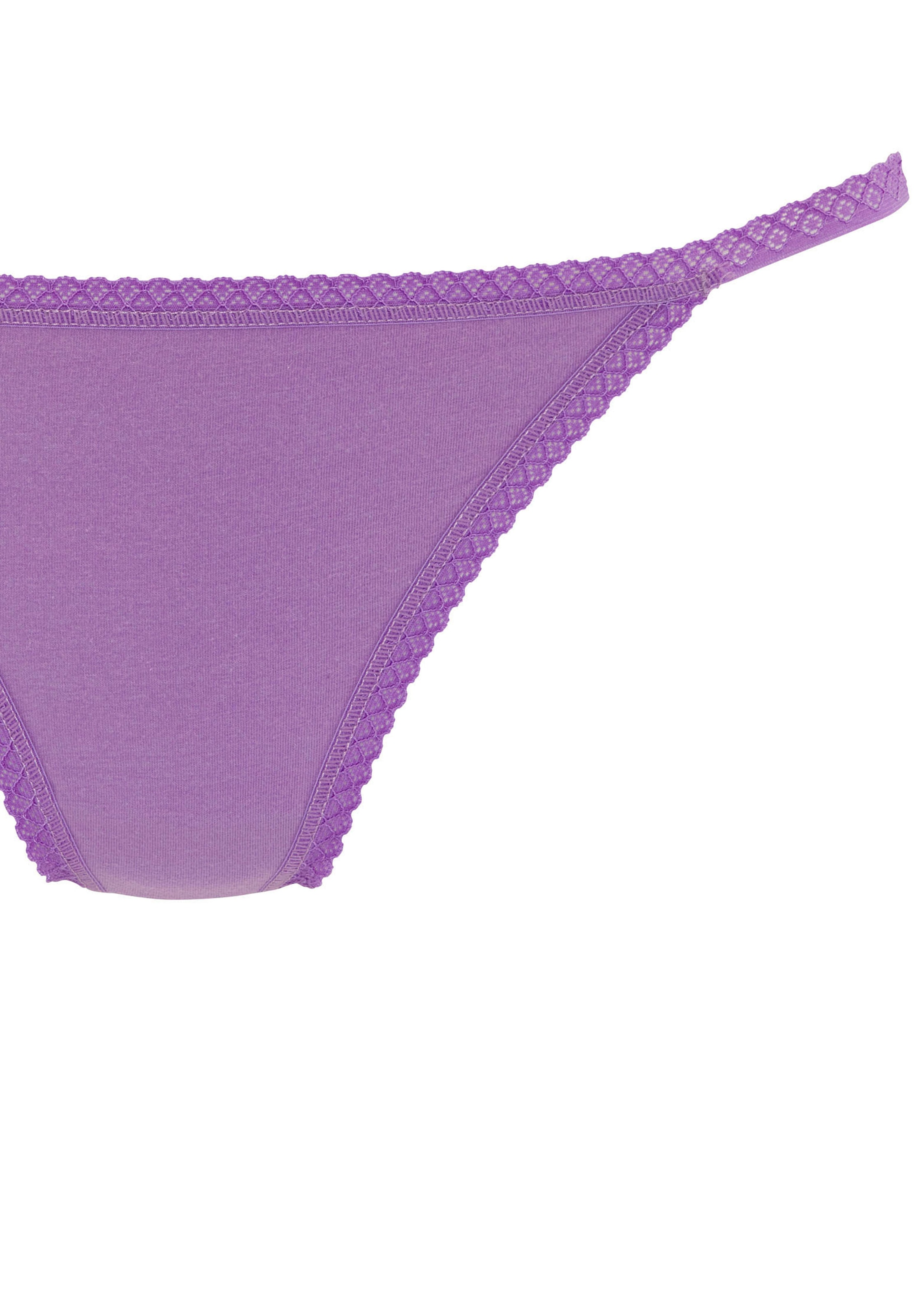 Vivance String, (7er-Pack), mit feiner Spitzeneinfassung und aus weicher Baumwollqualität
