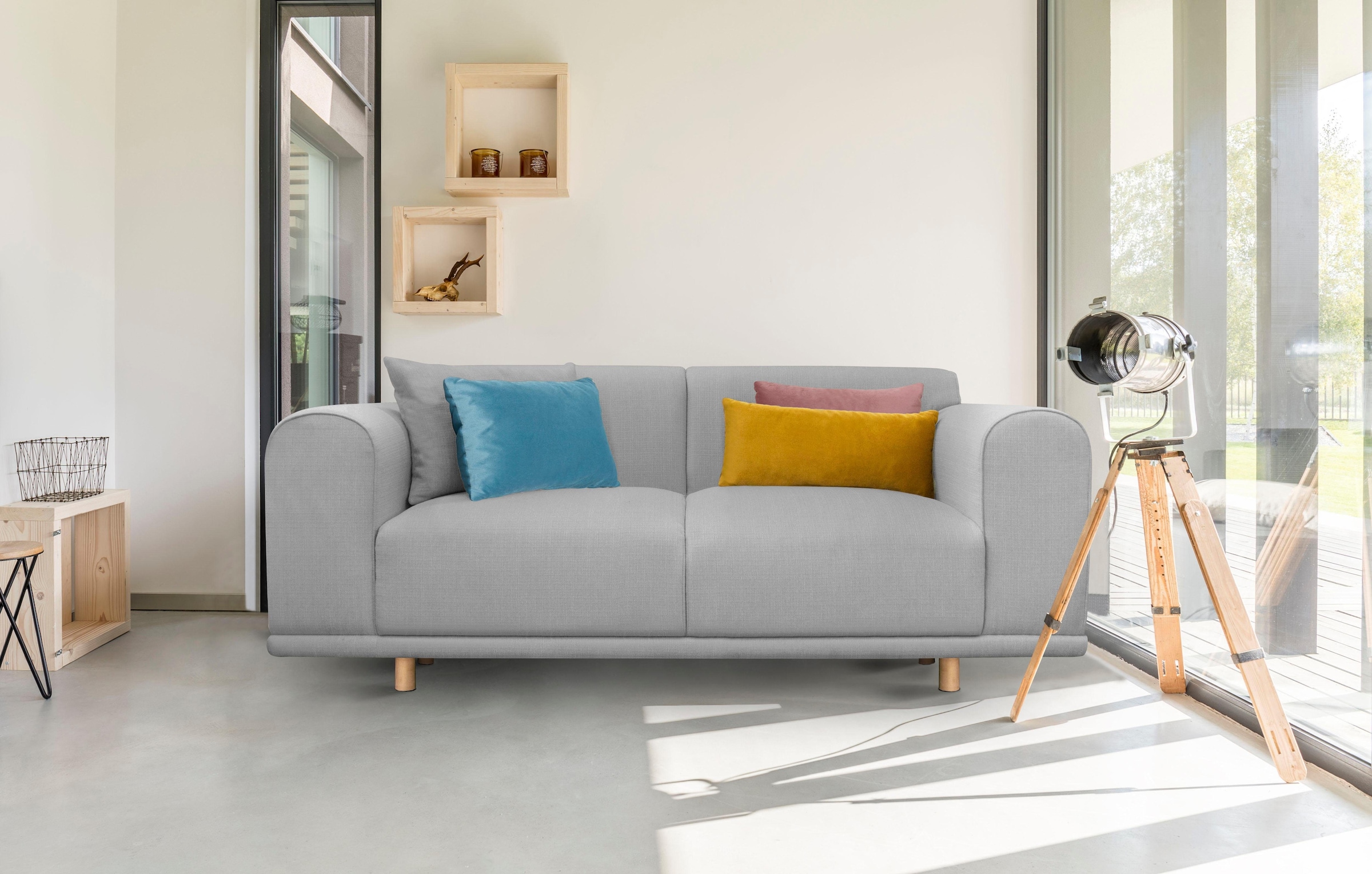 OTTO home 2-Sitzer "Maroon" in skandinavischem Design, mit losen Kissen günstig online kaufen