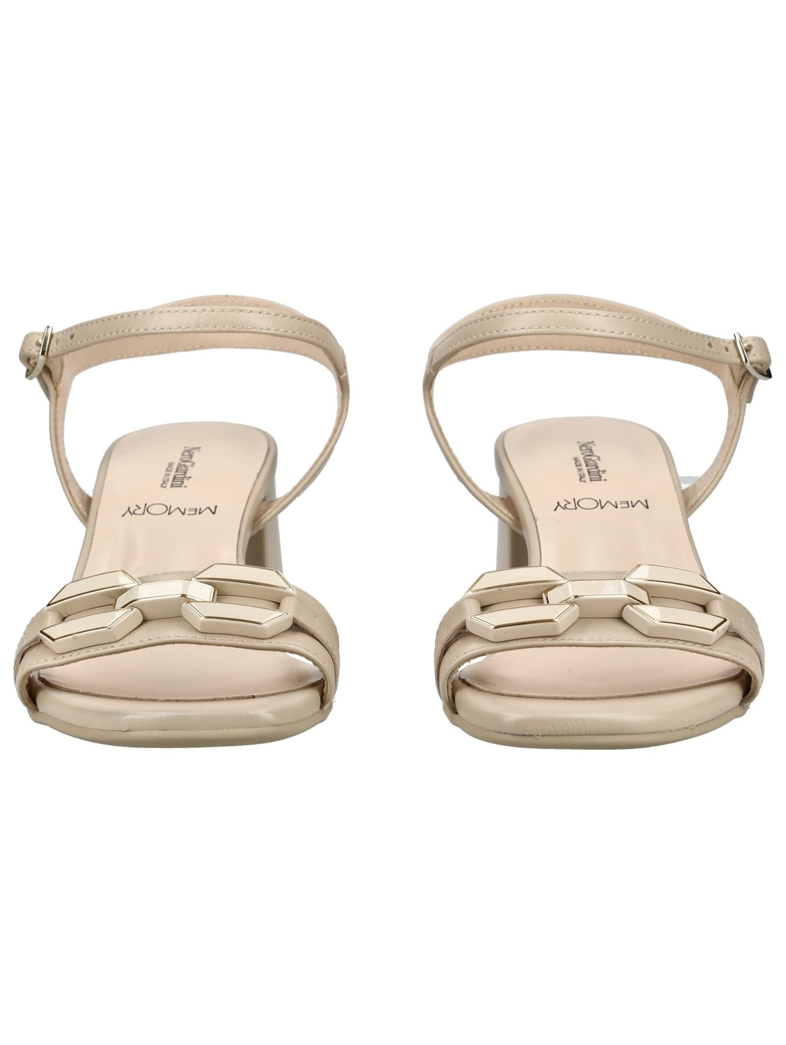 Riemchensandale NERO GIARDINI "Nero Giardini Sandalen Leder", Damen, Gr. 39, beige, Leder, Schuhe Riemchensandale 2