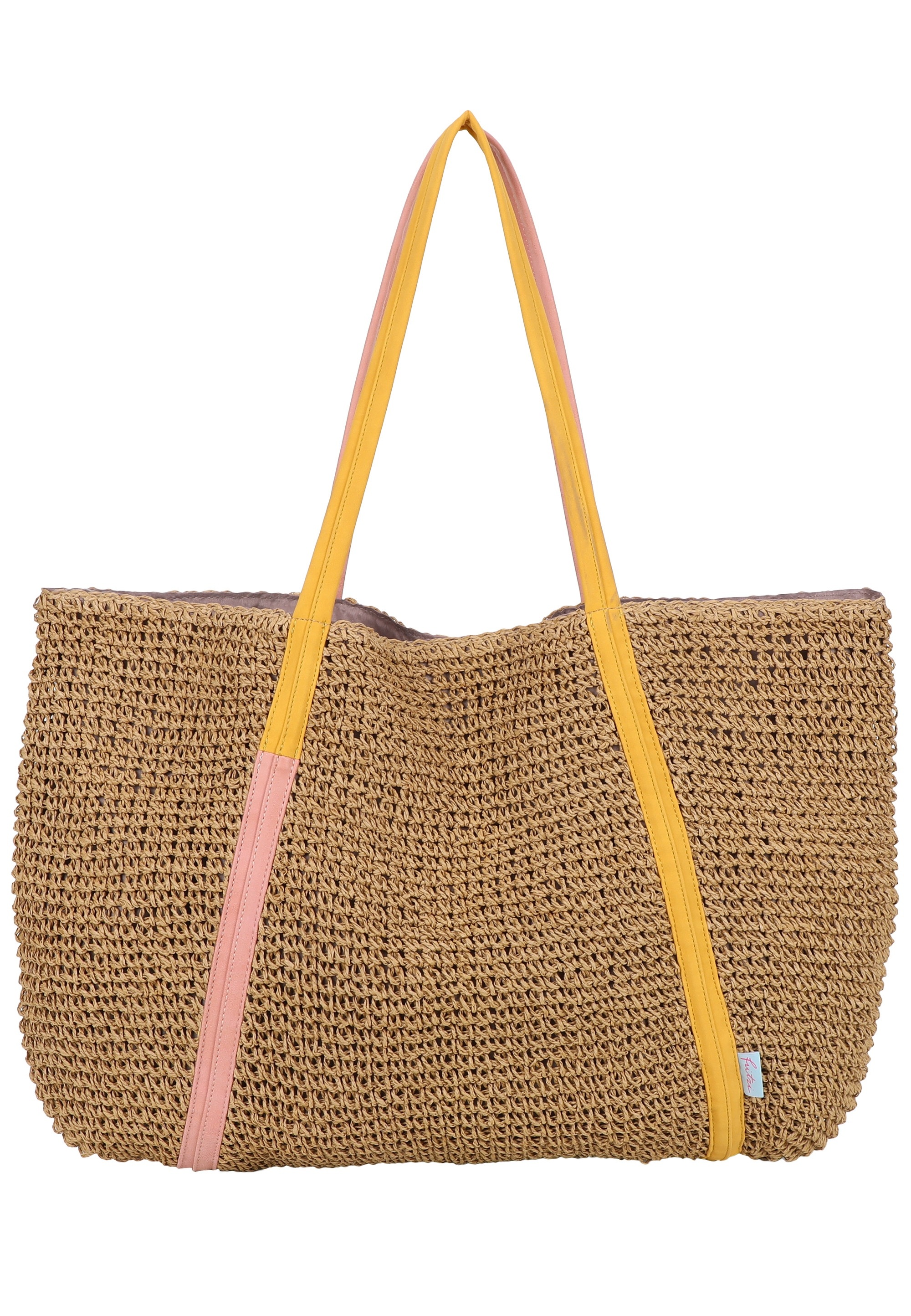 Fritzi Aus Preußen Henkeltasche FRITZI AUS PREUSSEN "Simply Shopper Nature", Herren, Gr. B/H/T: 3cm x 42cm x 63cm, gelb, rosa, Polypropylen, unifarben, Taschen, im tollen Look mit feinen Henkeln