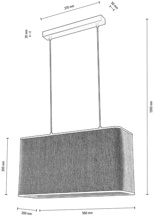 andas Pendelleuchte »Virrat, im skandinavischen Stil«, 2 flammig, Leuchtmittel E27 | Leuchtmittel wechselbar, Pendellampe mit Leinenschirm, im zeitlosen Design, Made in Europe