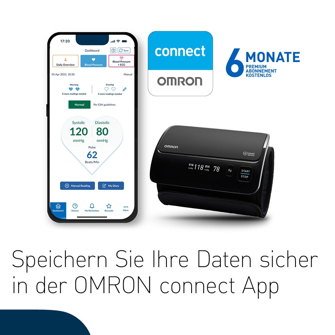Omron Oberarm-Blutdruckmessgerät »EVOLV (HEM-7600T-E)«, mit kostenloser App