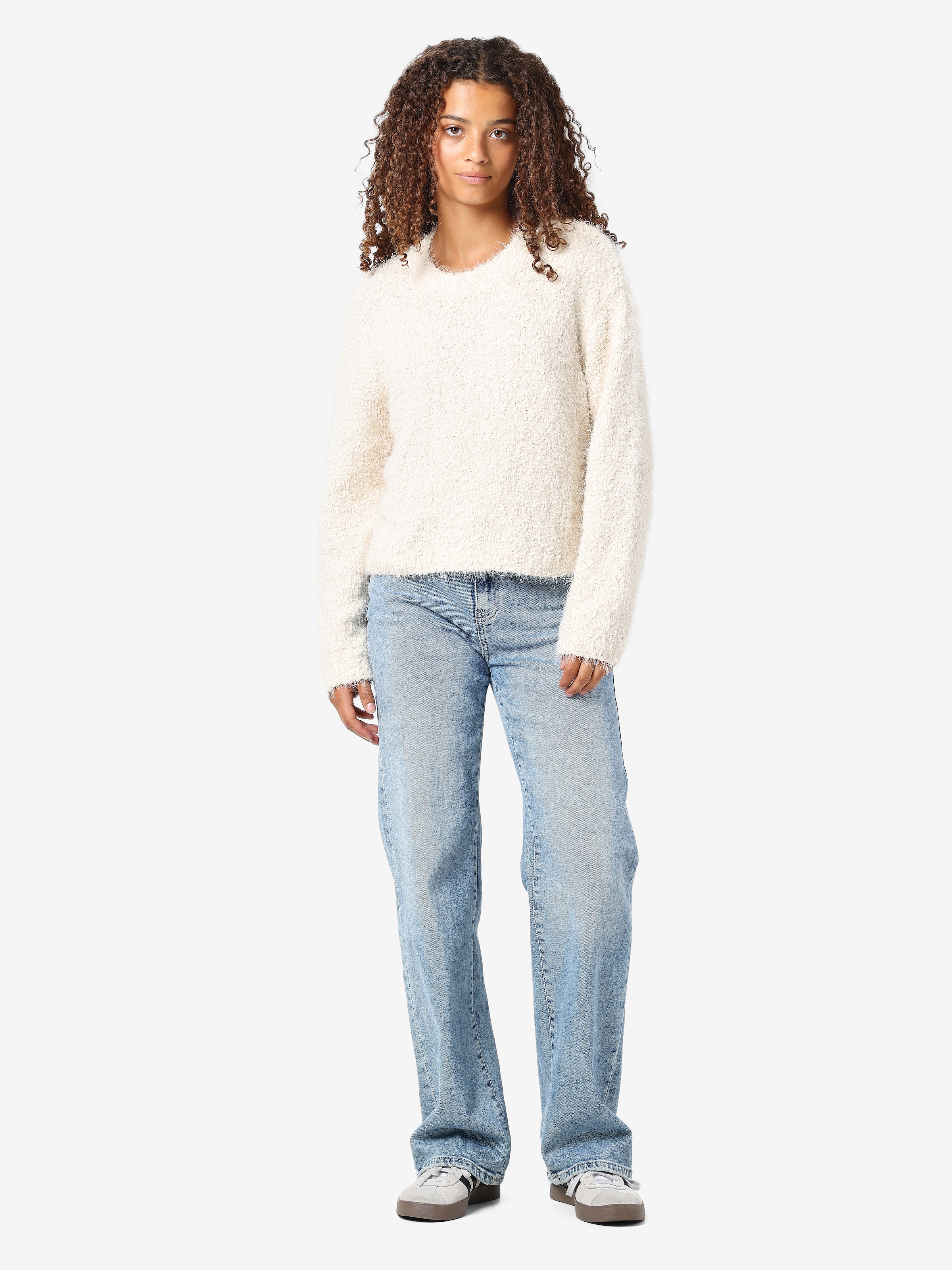 Noisy may Rundhalspullover »NMSASSY L/S O-NECK KNIT FWD NOOS«
