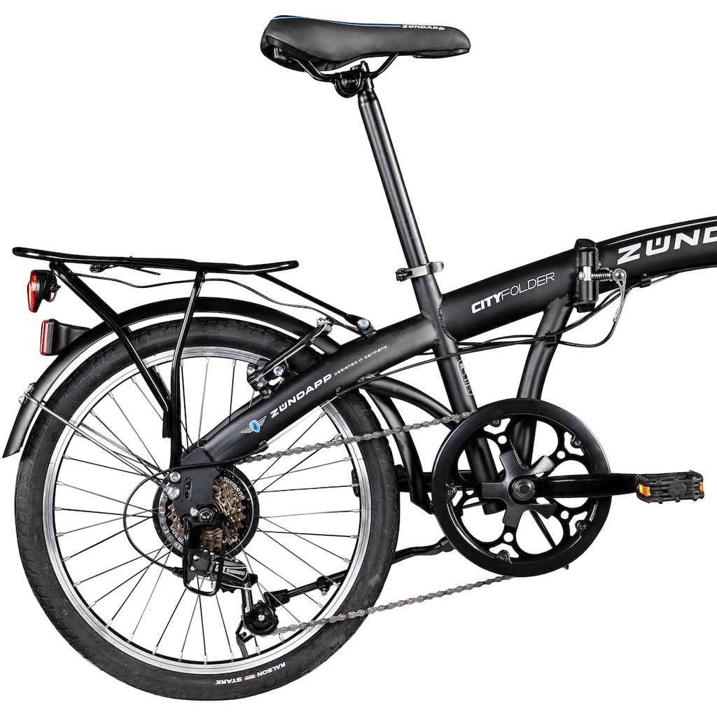 Zündapp Klapprad »ZF20 Speed Folder«, 6 Gang, Shimano, Tourney Schaltwerk, Kettenschaltung