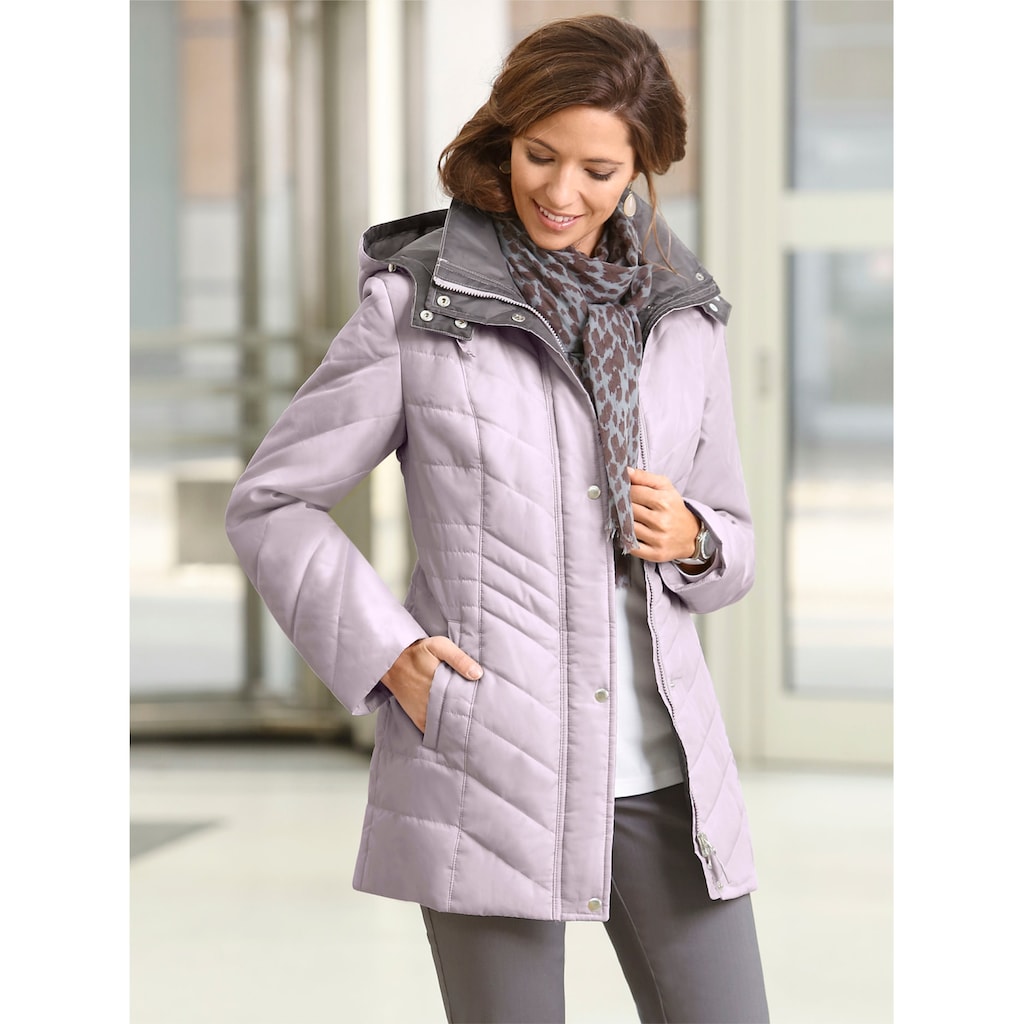 Classic Basics Steppjacke, mit Kapuze