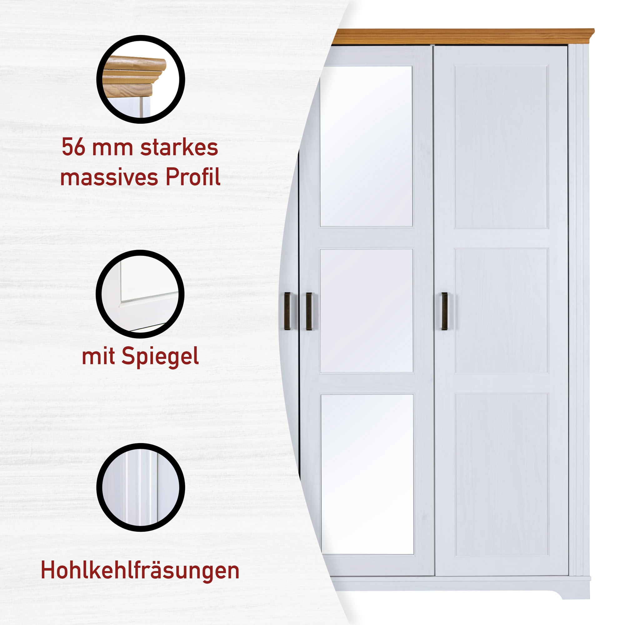 Inter Link Drehtürenschrank »Kleiderschrank Maluno« 1 Stk. tlg.
