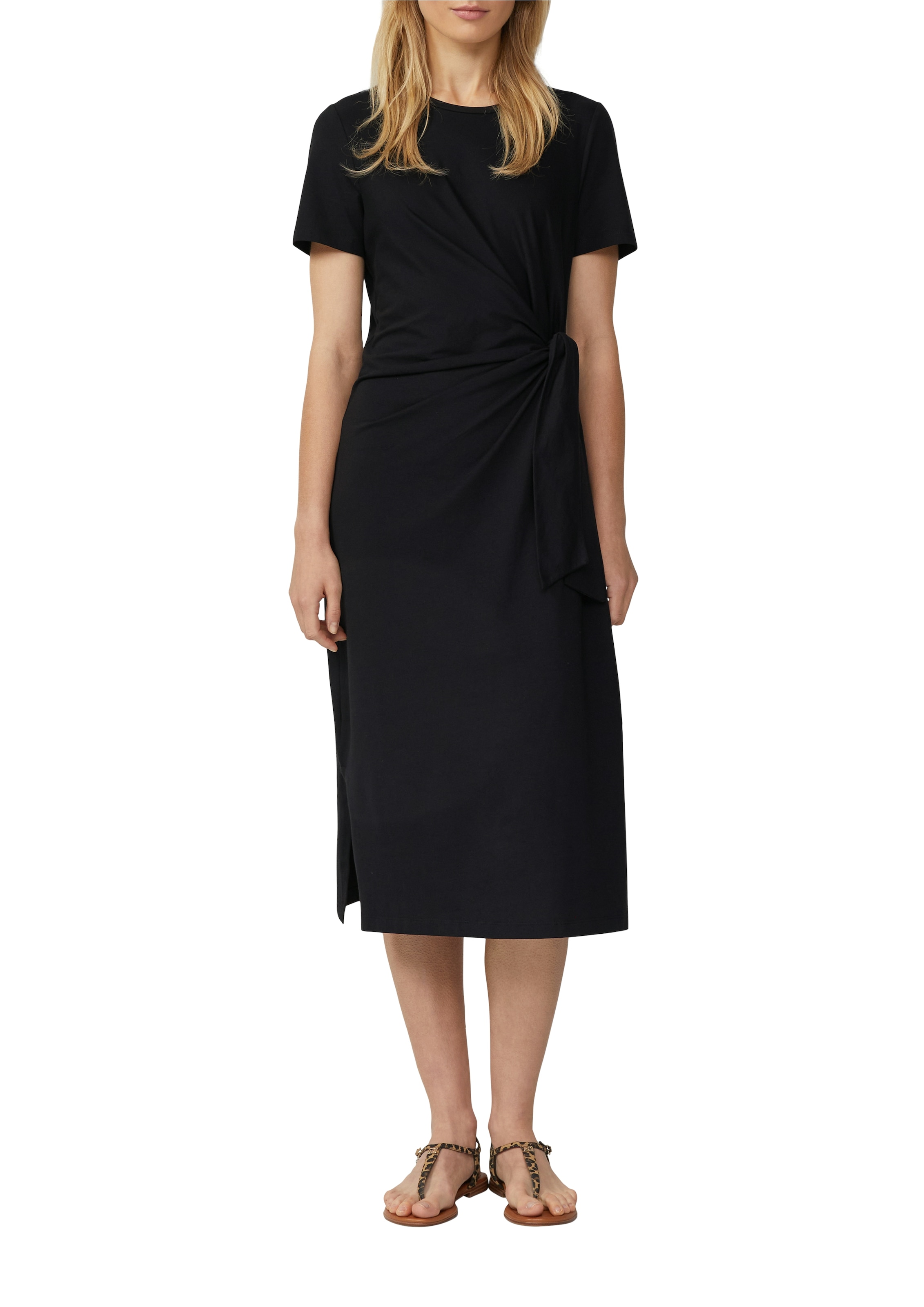 s.Oliver Jerseykleid, Sommerkleid mit Knoten-Detail