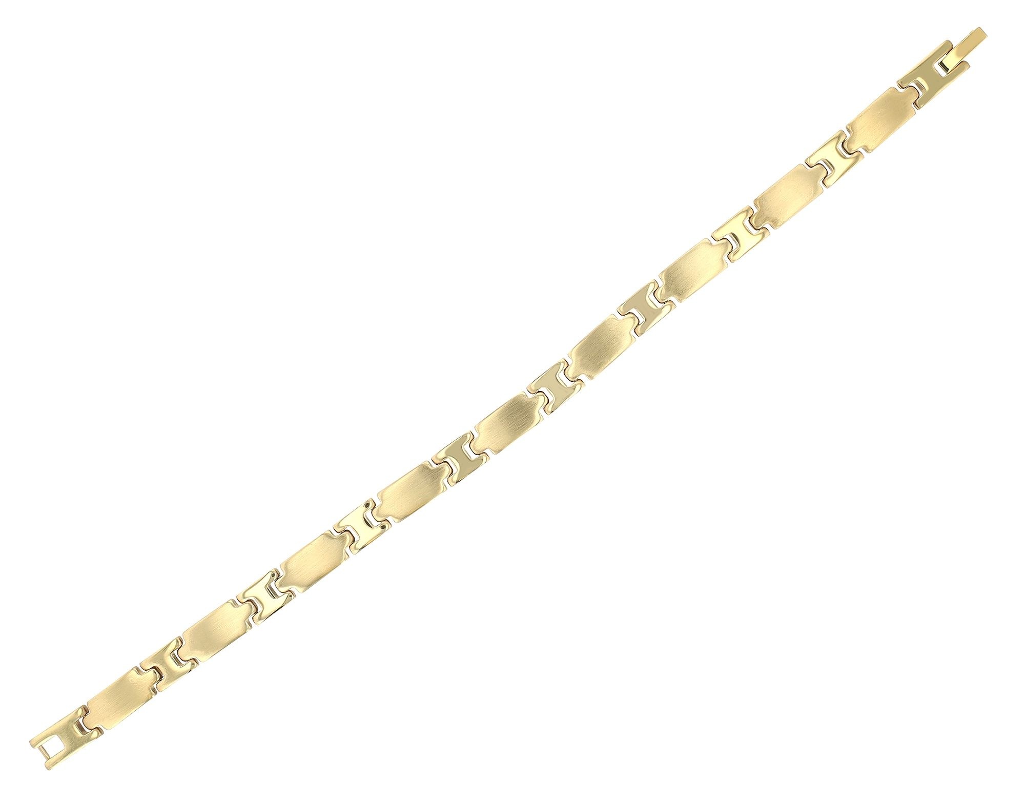 ADELIA ́S Damen Gliederarmband "Armband – Gliederarmband aus Edelstahl 23 cm", 23cm, Edelstahl, gold, Edelstahl, Armbänder, Zum Verschenken – ideal