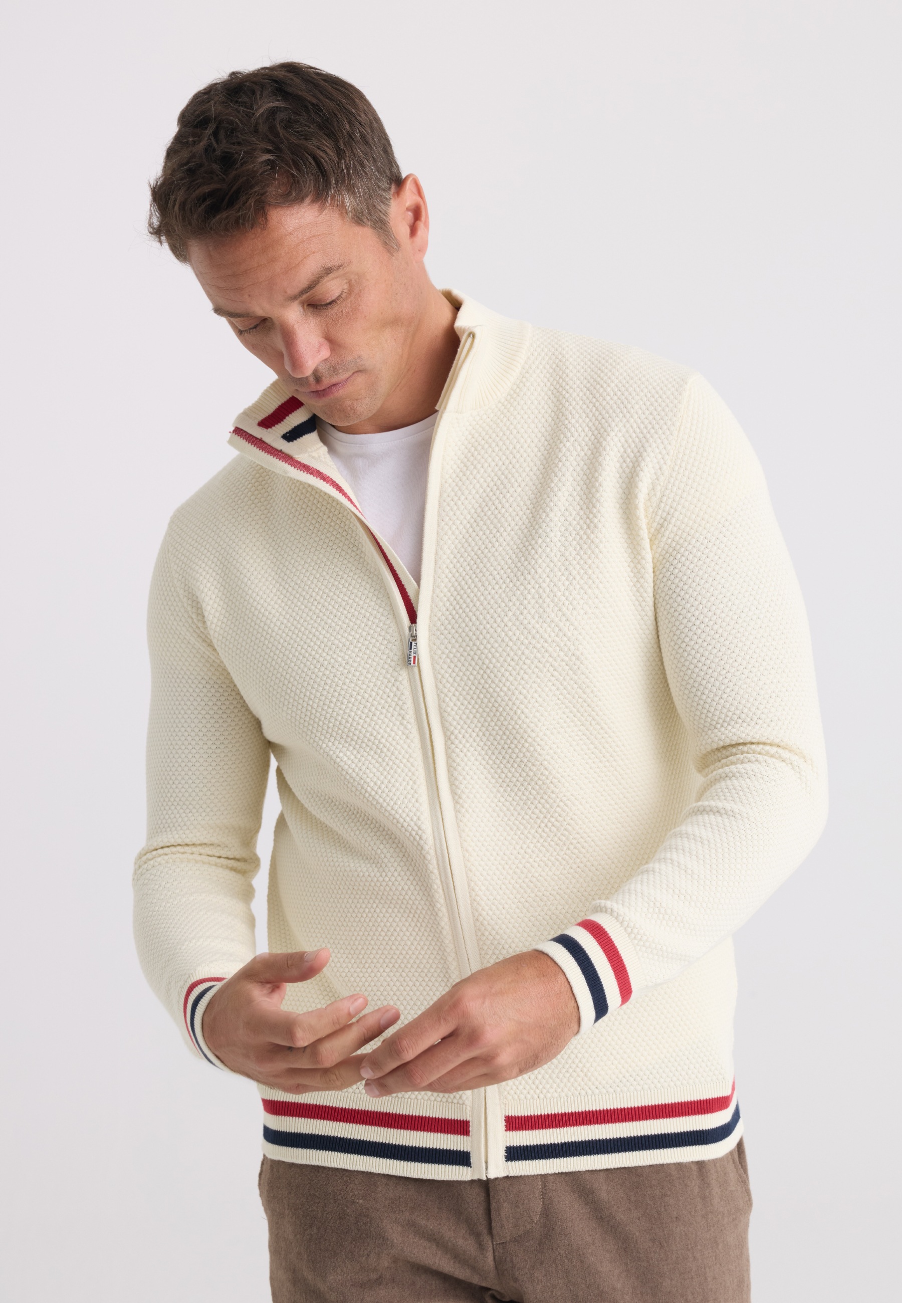 Felix Hardy Strickjacke »Strickjacke mit durchgehendem Reißverschluss«