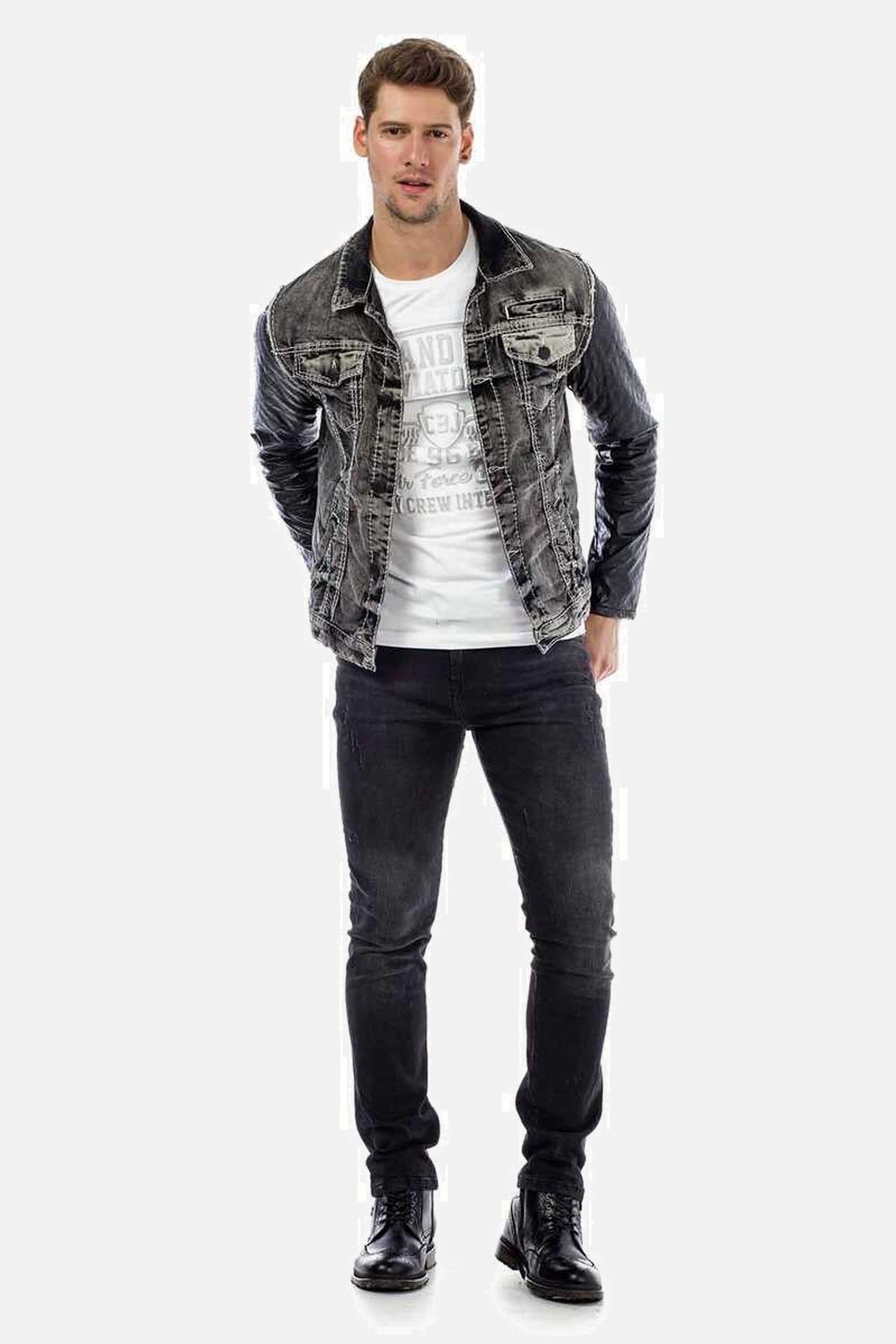 Cipo & Baxx Slim-fit-Jeans »Jeans«, mit Nietendetails, CD-426