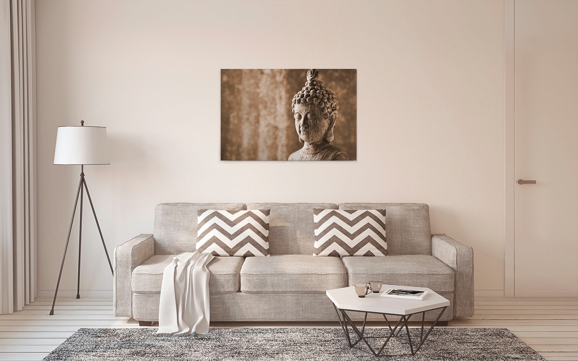 A.S. Création Leinwandbild »Asian Culture«, Kunst-Gemälde-Kinder, (1 St.), Asiatisch Buddha Relax Keilrahmen Entspannung Leinwand-Bild Wohnzimmer