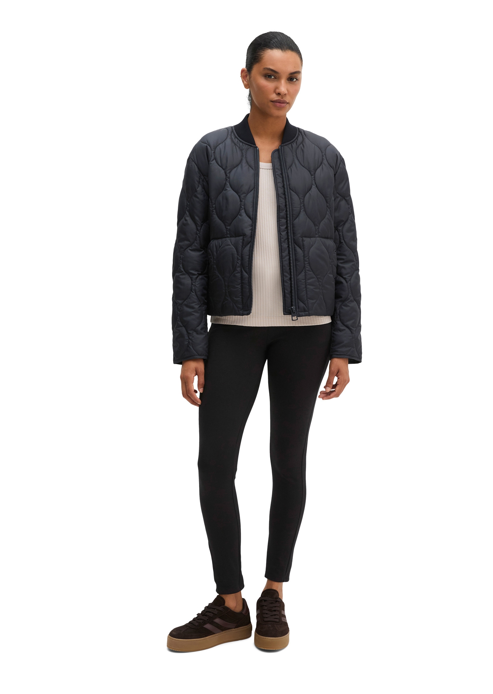 Marc O'Polo Outdoorjacke »aus recyceltem Polyester« ohne Kapuze