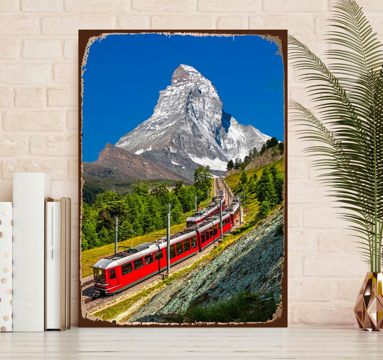 queence Metallbild "Matterhorn Express", Schriftzüge, (1 St.), Stahlschilder