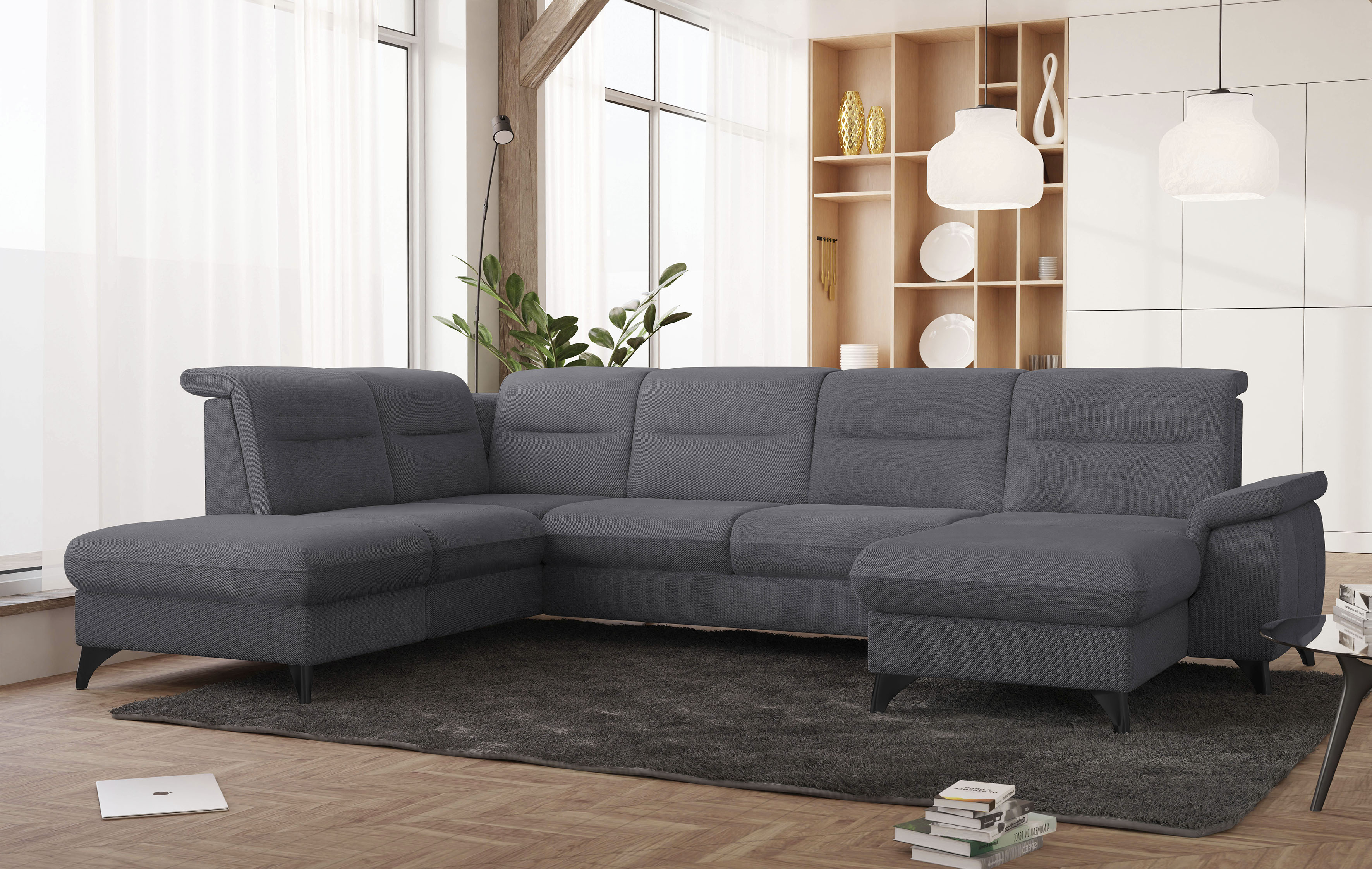 sit&more Wohnlandschaft "Astoria U-Form" wahlweise mit motorischer Relaxfunktion
