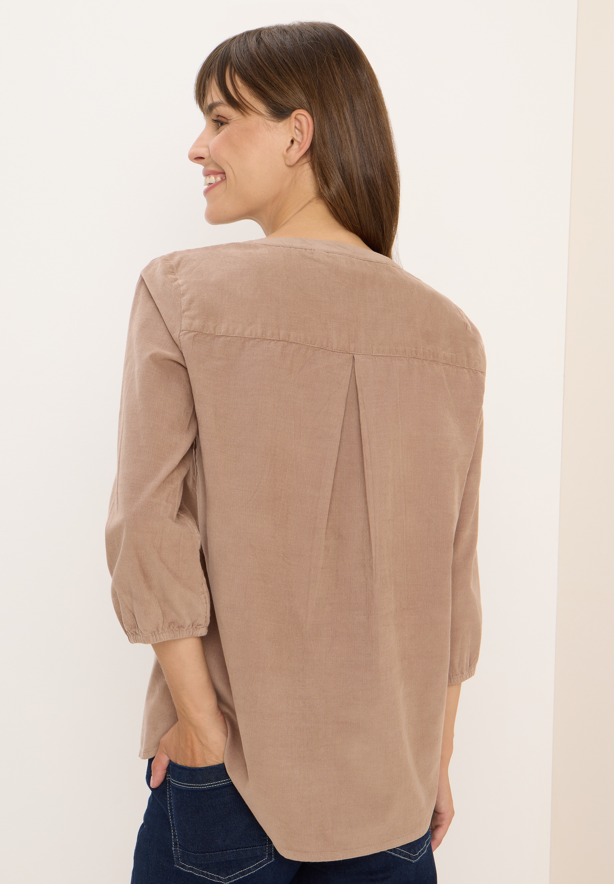 Cecil Schlupfbluse, in softer Cordstruktur aus reiner Baumwolle
