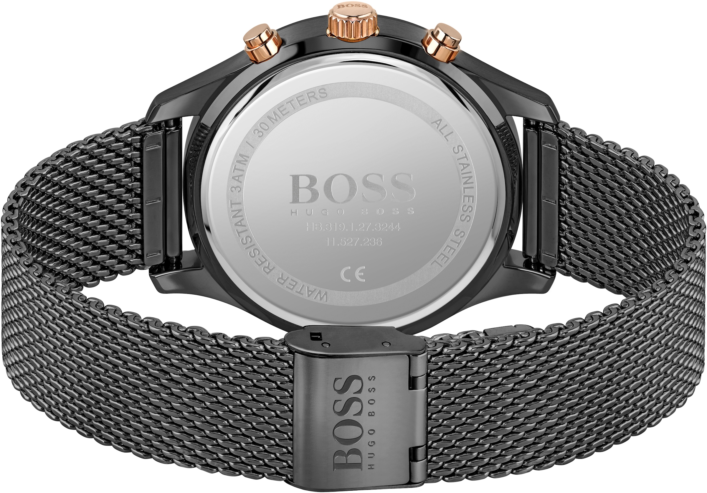 BOSS Chronograph »Associate, 1513811«, Quarzuhr, Herrenuhr, Armbanduhr, Stoppfunktion, Datum