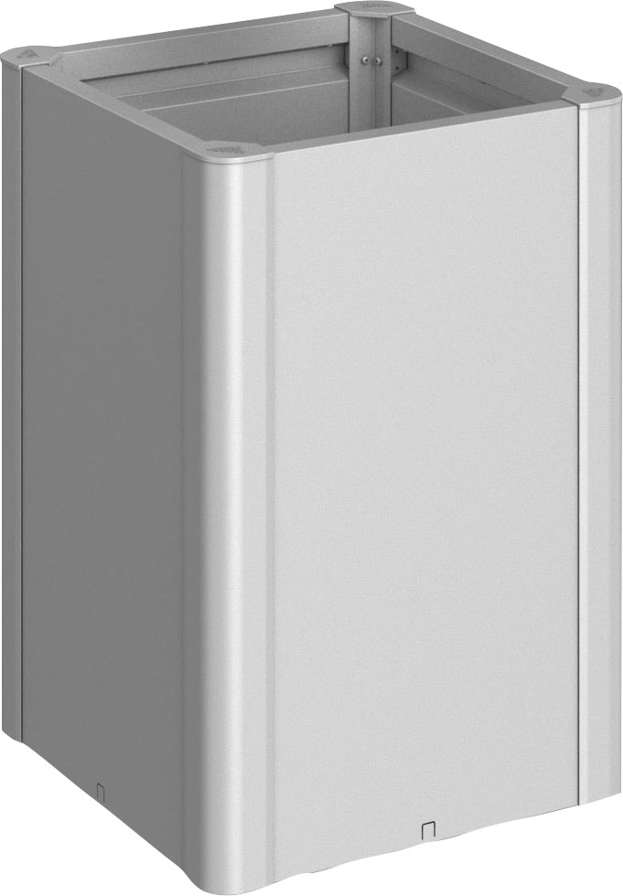 Hochbeet BIOHORT, B:53cm H:77cm T:53cm, silber, Stahl, Balkon, Pflanzgefäße, "BELVEDERE maxi 0,5x0,5, verschiedene Farben", 53x53x77 cm, extrem