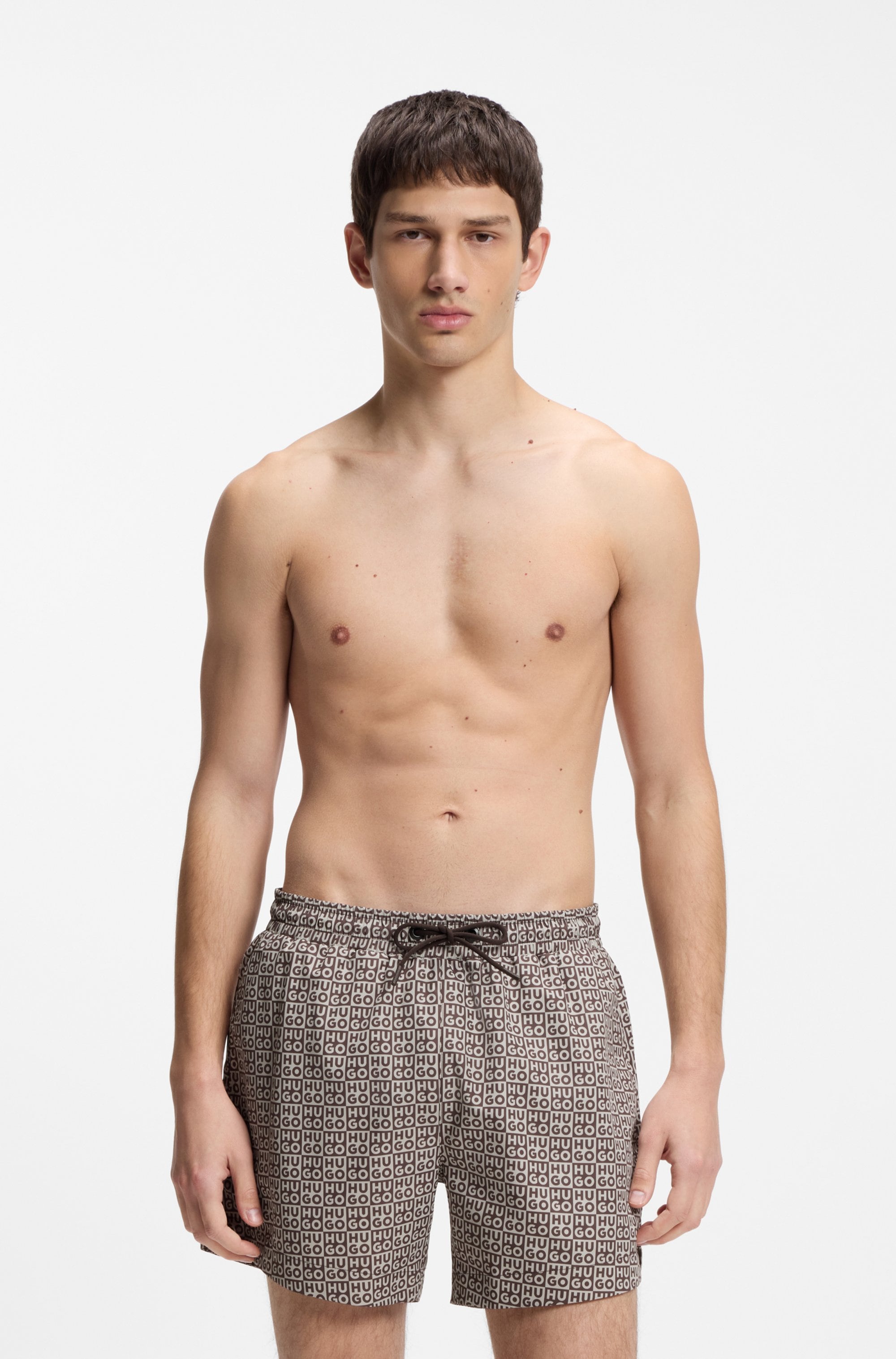 HUGO Underwear "AARON" mit Schachbrett-Logos, elastischer Bund